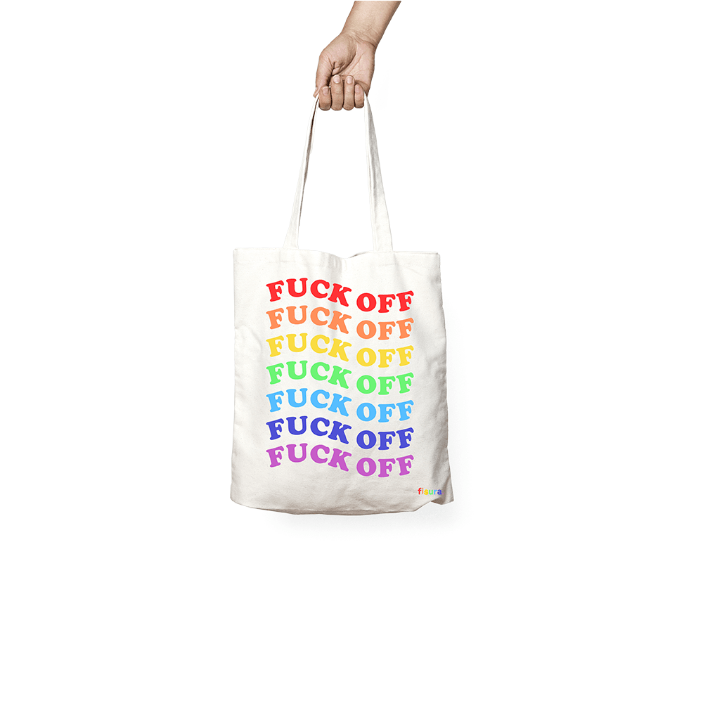 Tote bag original  "Fuck Off" multicolor