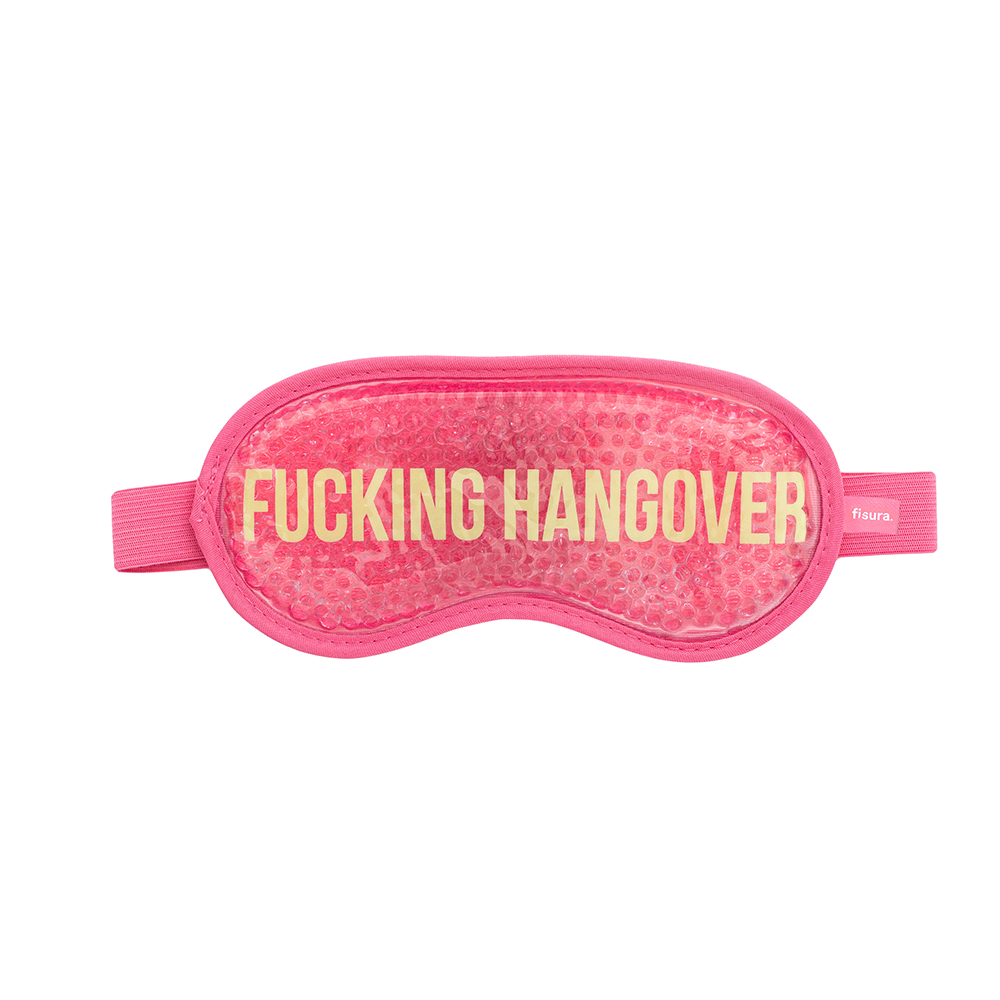 Antifaz de gel “Fucking hangover” rosa 
