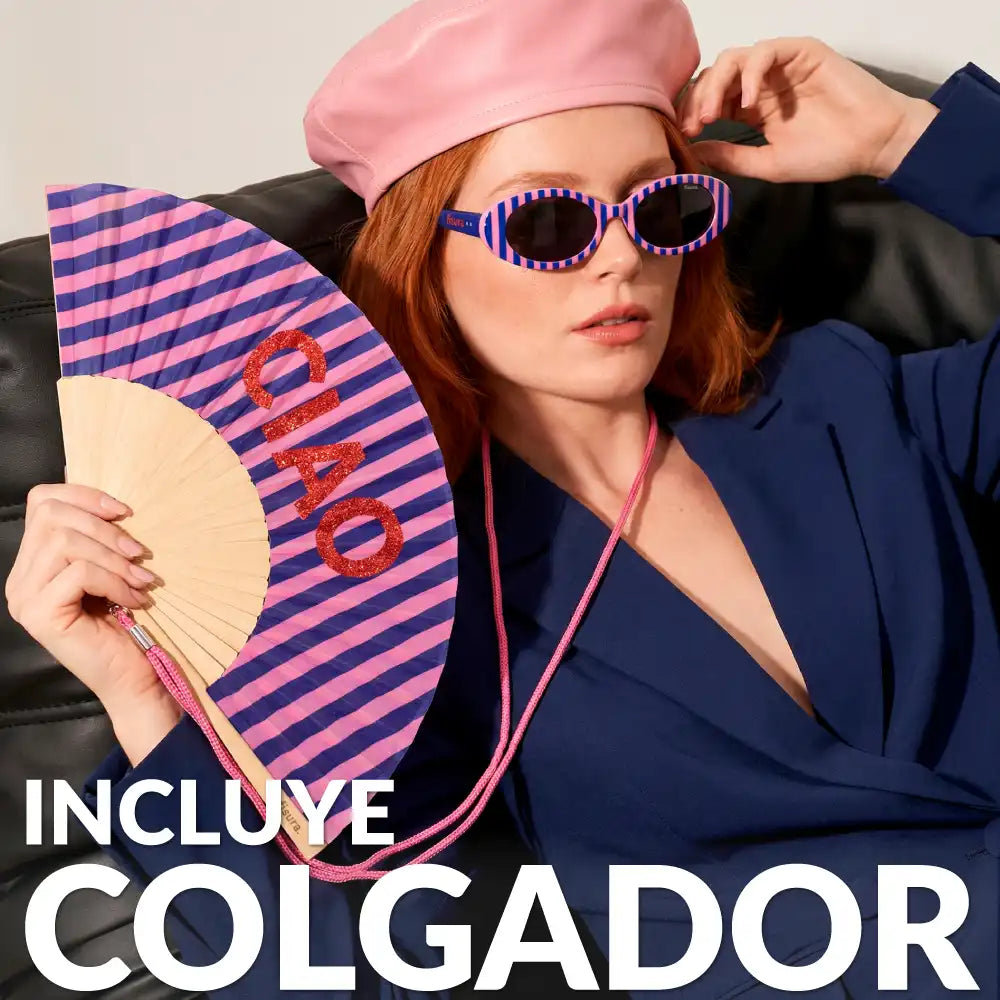 Handfächer „Ciao“ mit Glitzer