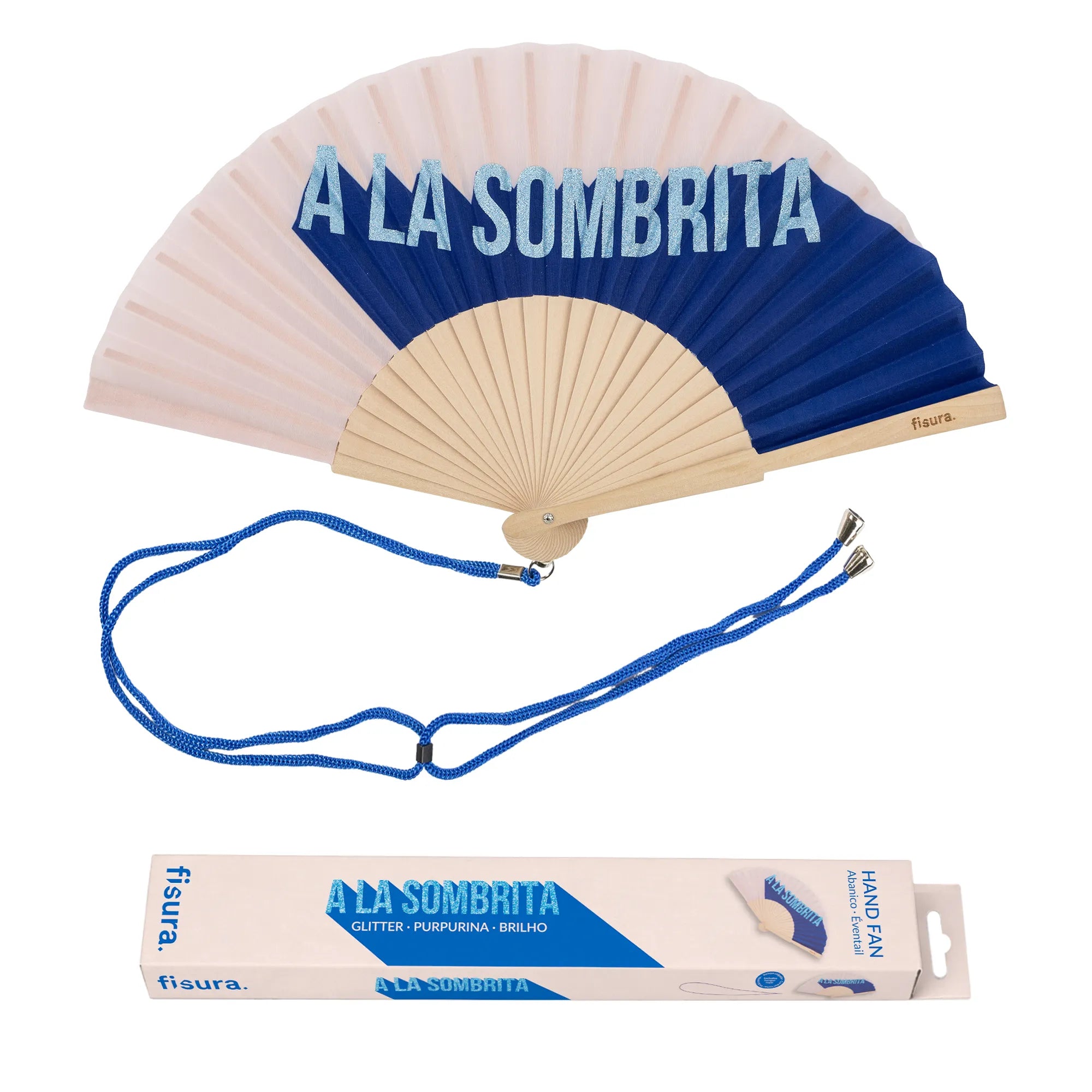 Handfächer „A la sombrita“ mit Glitzer