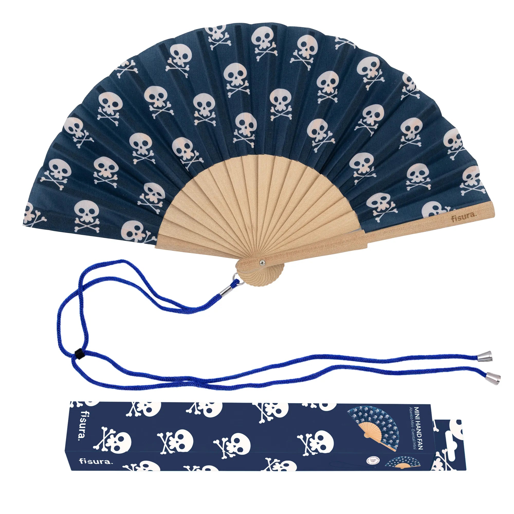 Mini-Handfächer „Calaveras“