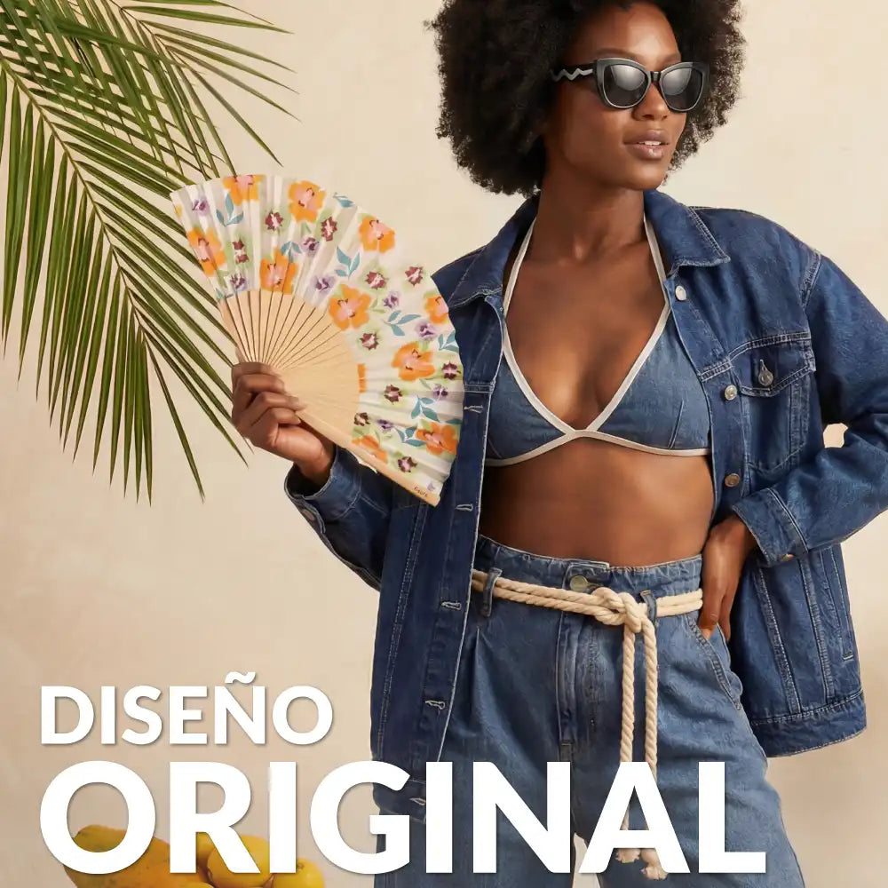 Abanico “Flores de jardín”