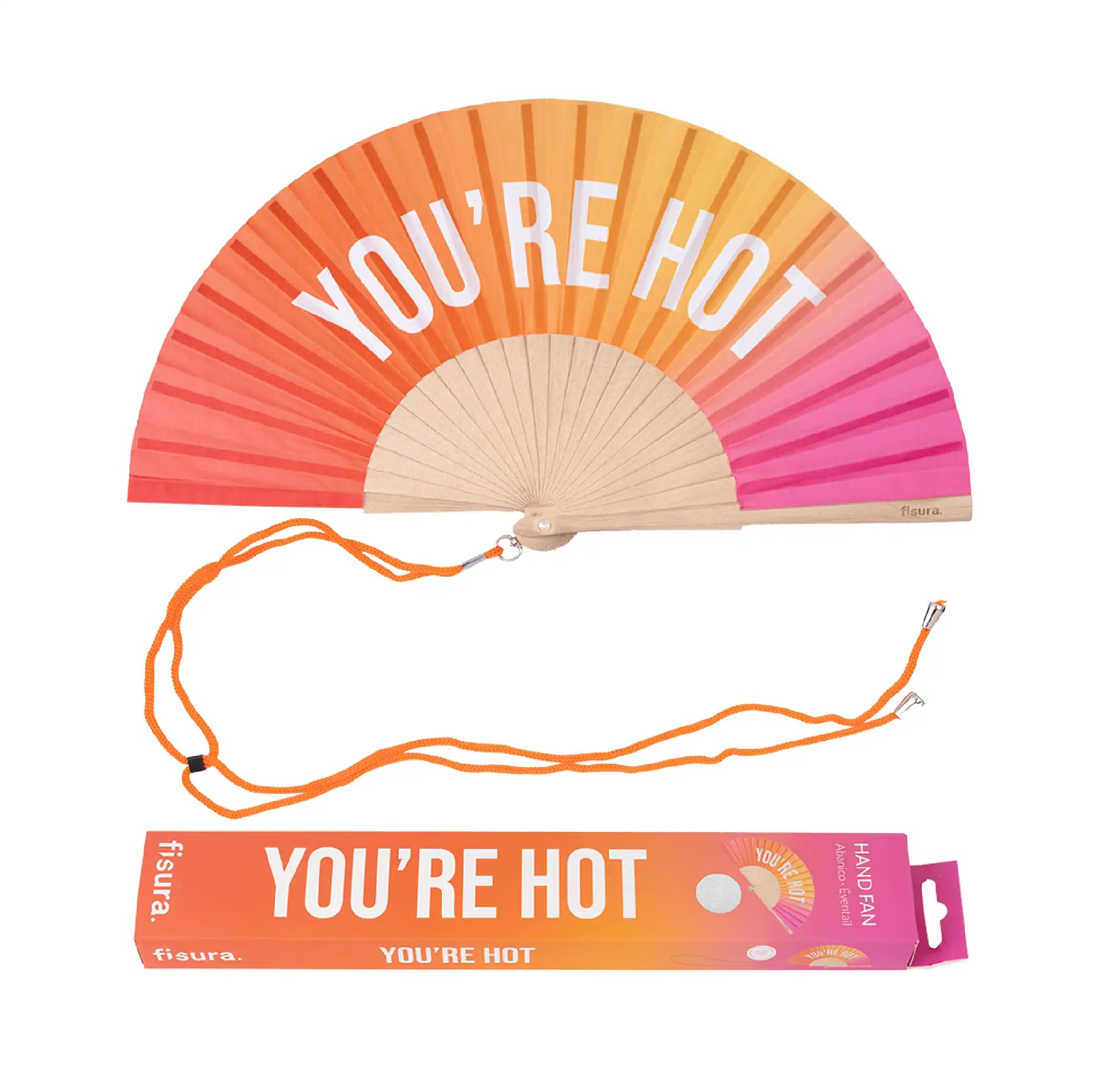 Abanico “You’re hot” degradado rosa