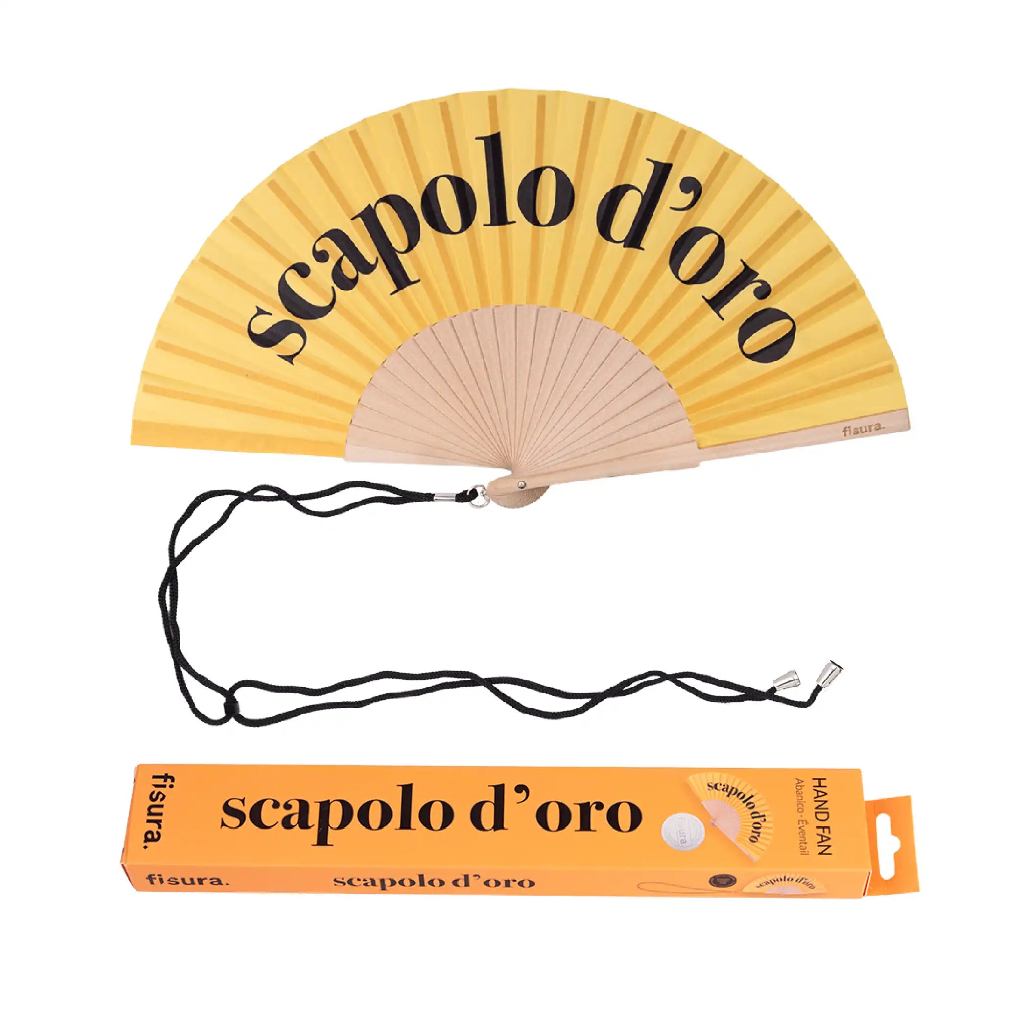 Abanico “Scapolo de oro” amarillo