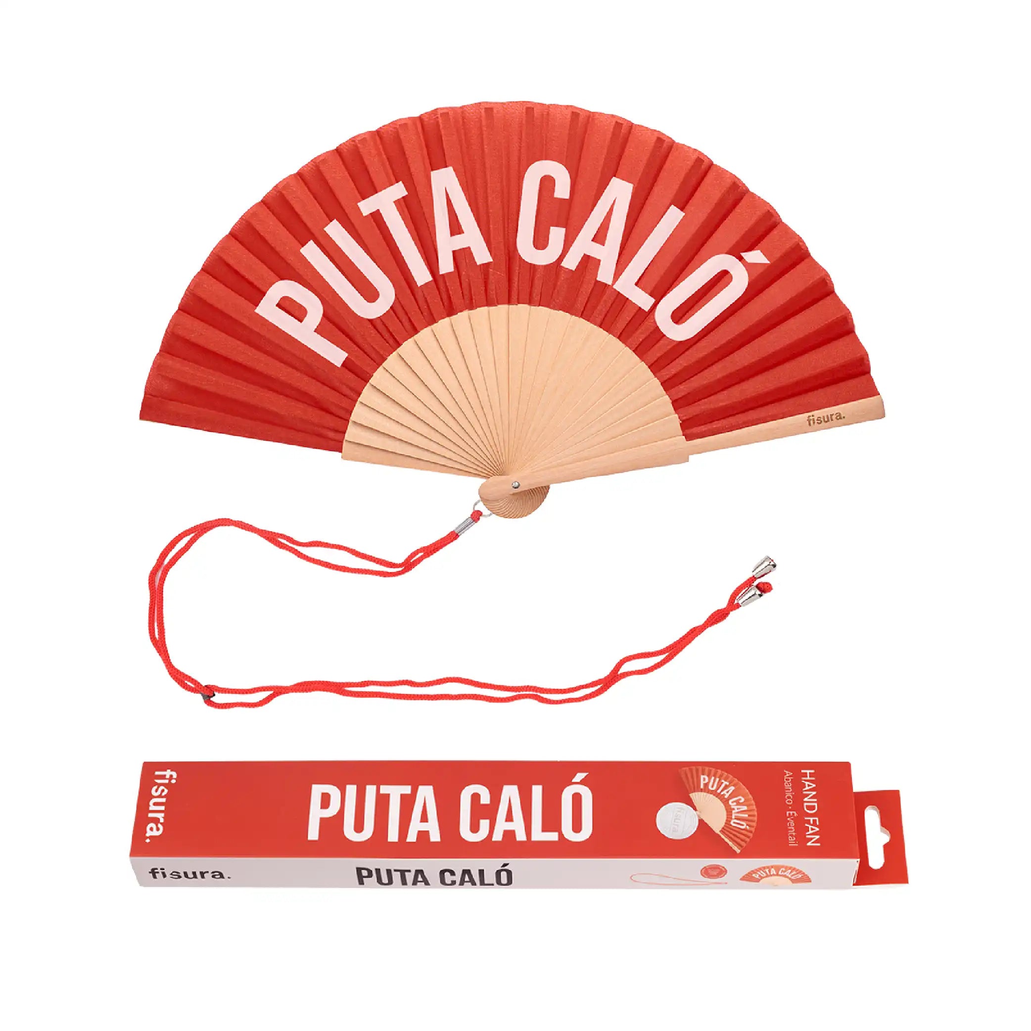 Abanico “Puta caló” rojo