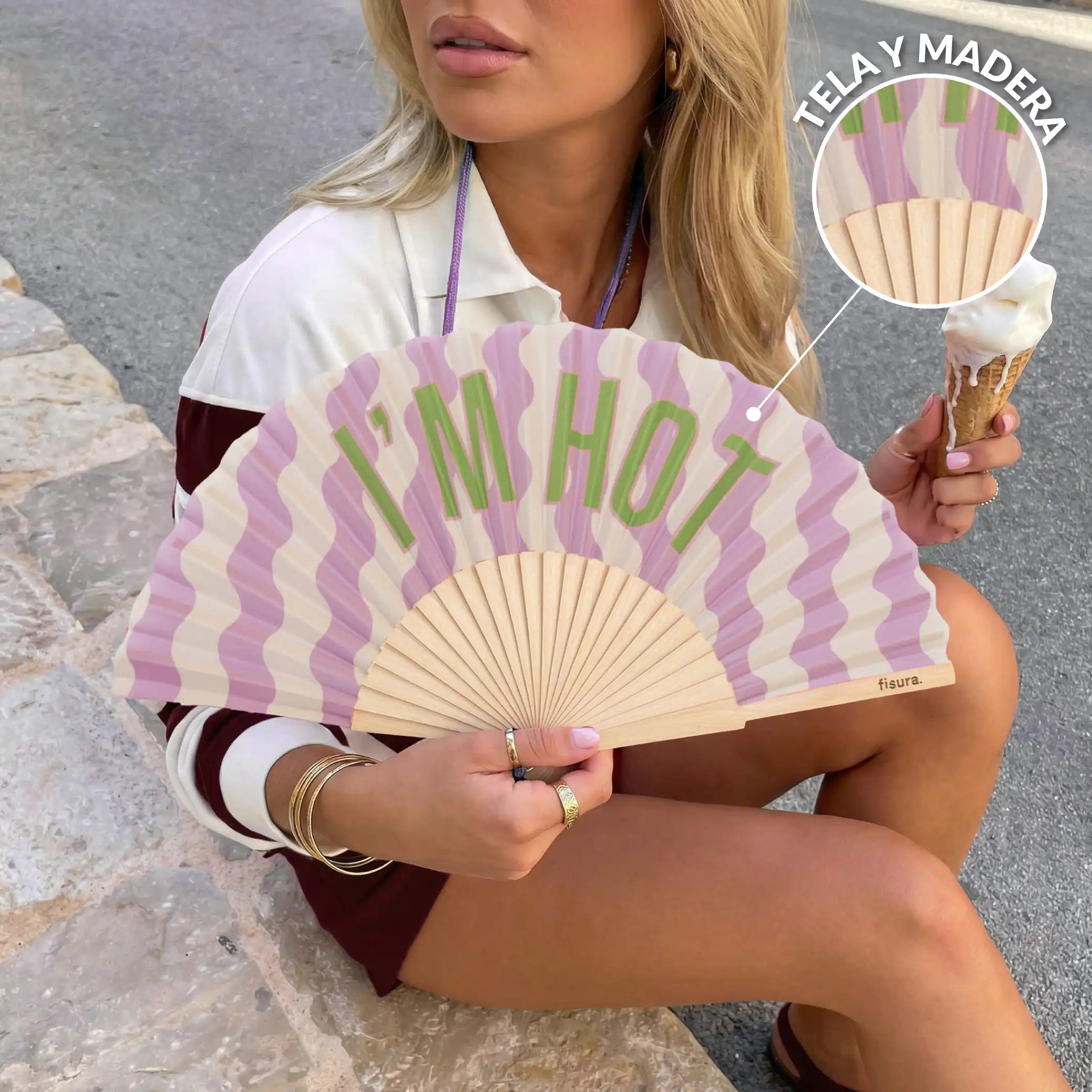 Abanico “I’m hot” ondas