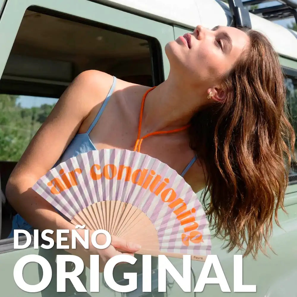 Abanico “Air conditioning” lila