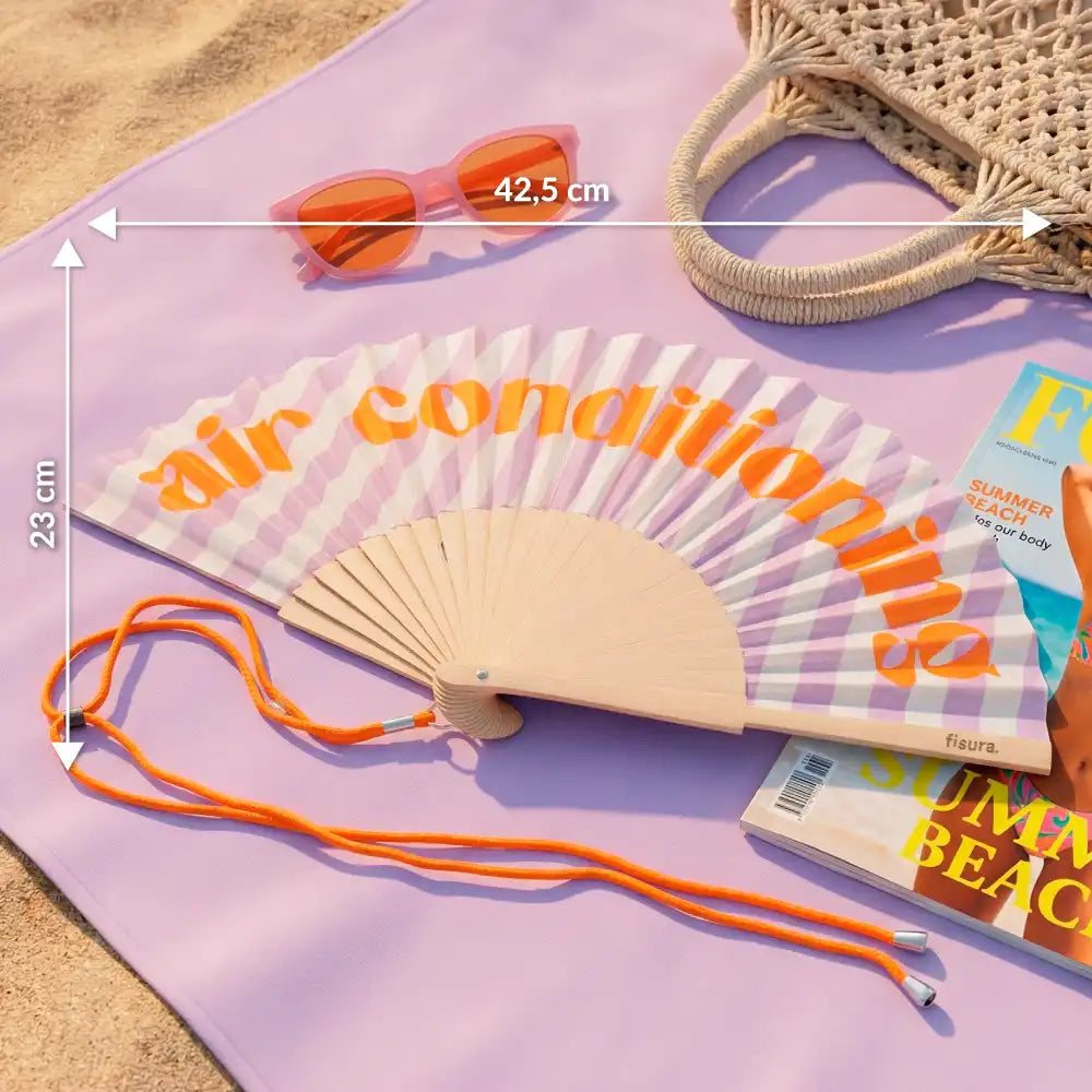 Abanico “Air conditioning” lila