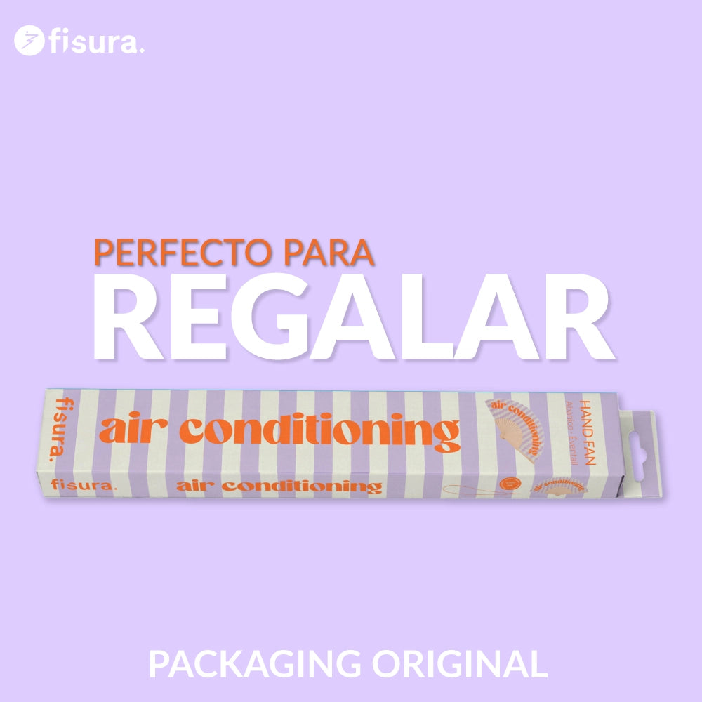 Abanico “Air conditioning” lila
