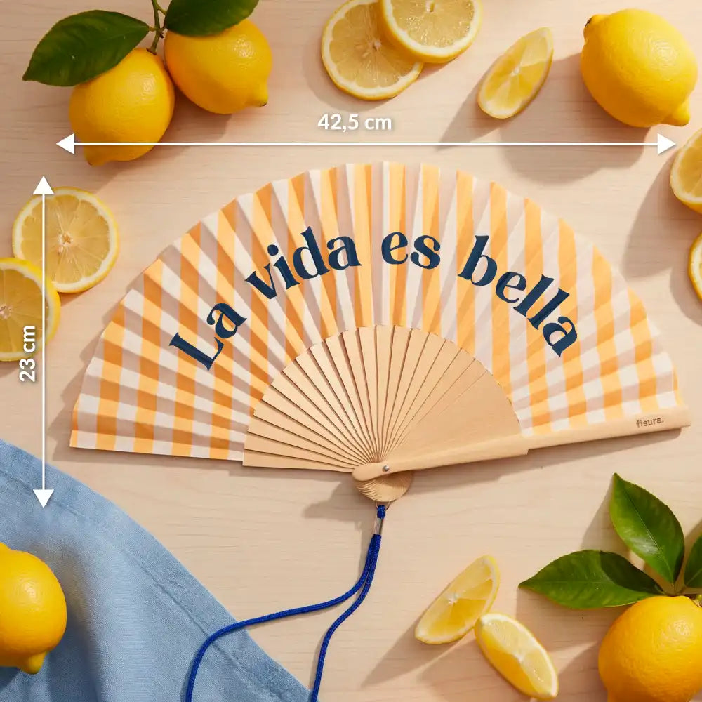 Abanico “La vida es bella”
