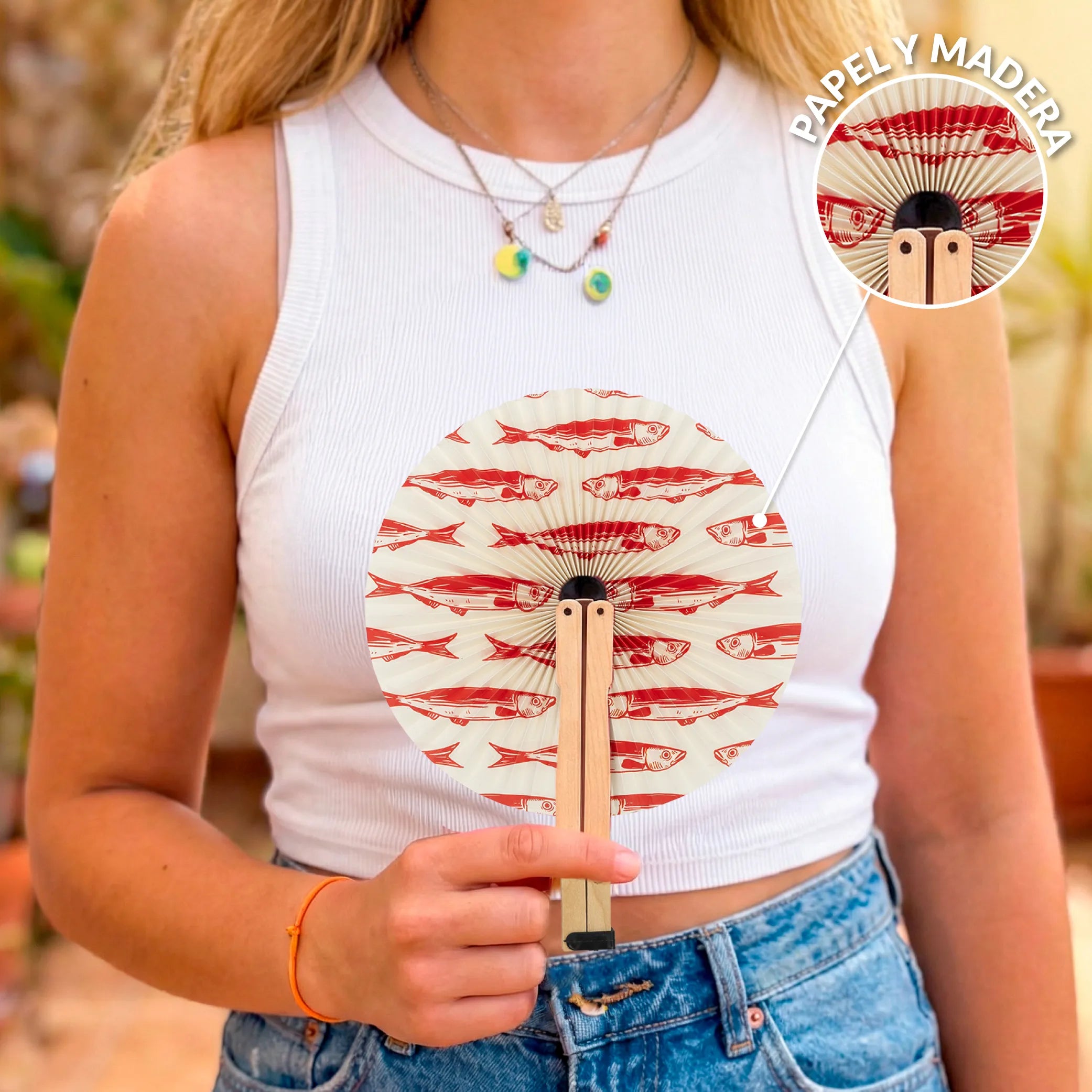 Handfächer Pai Pai „Sardinas“