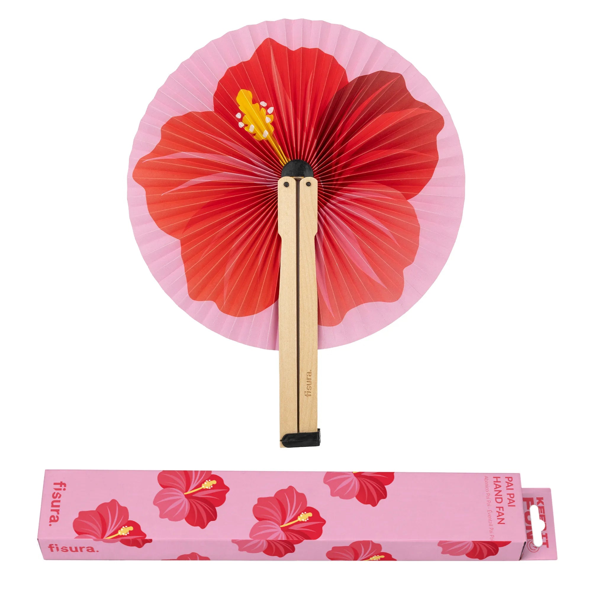 Handfächer Pai Pai „Flor hawaina“
