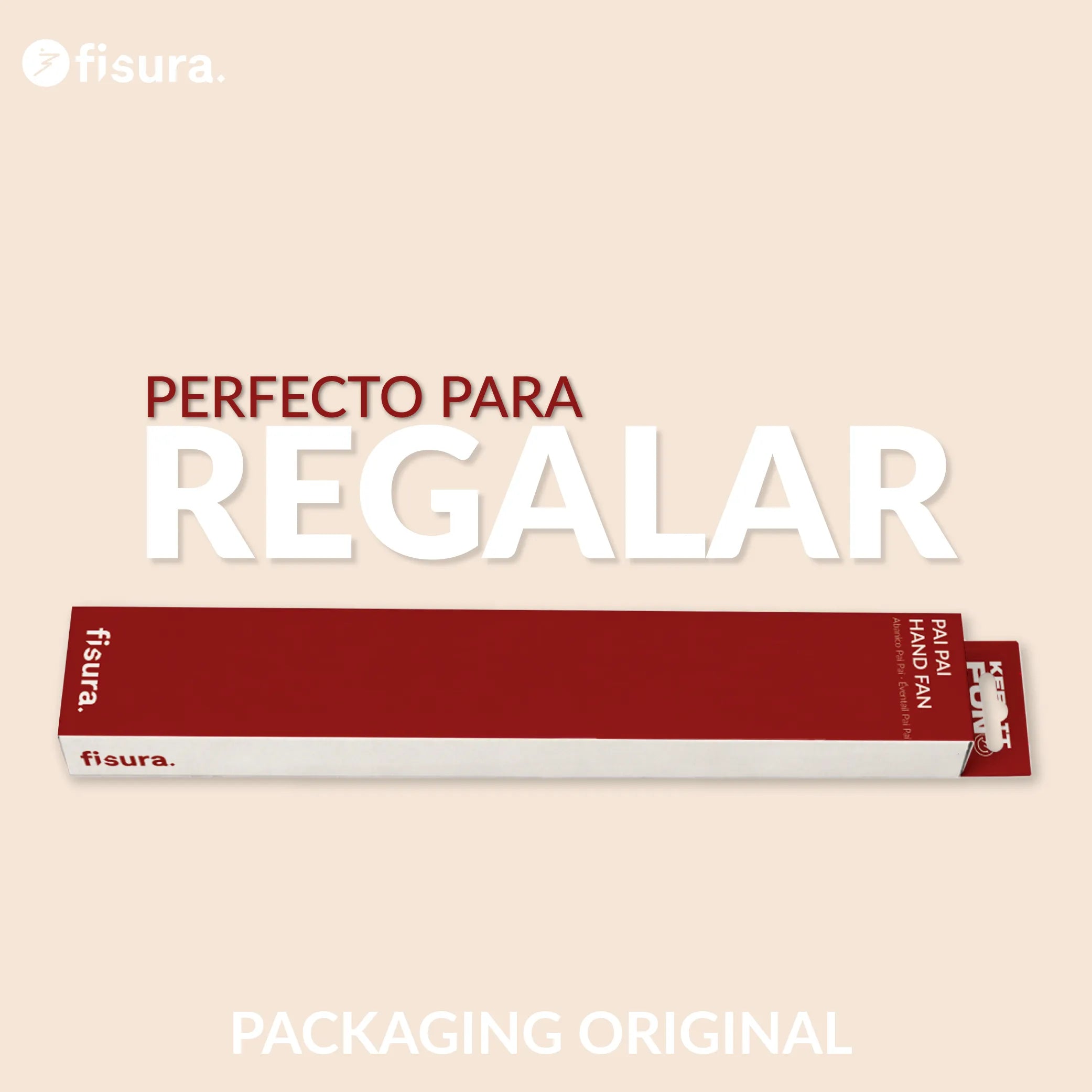 Handfächer Pai Pai „Rayas rojas“