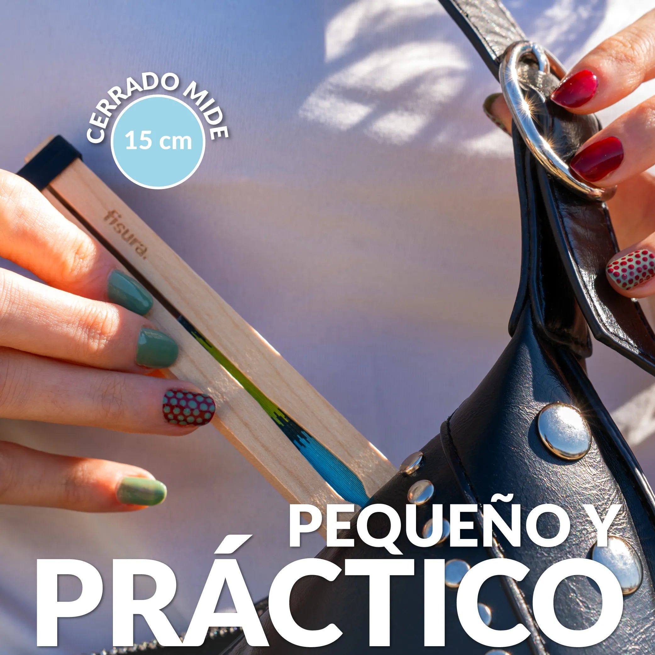 Abanico pai pai “Ondas verdes”