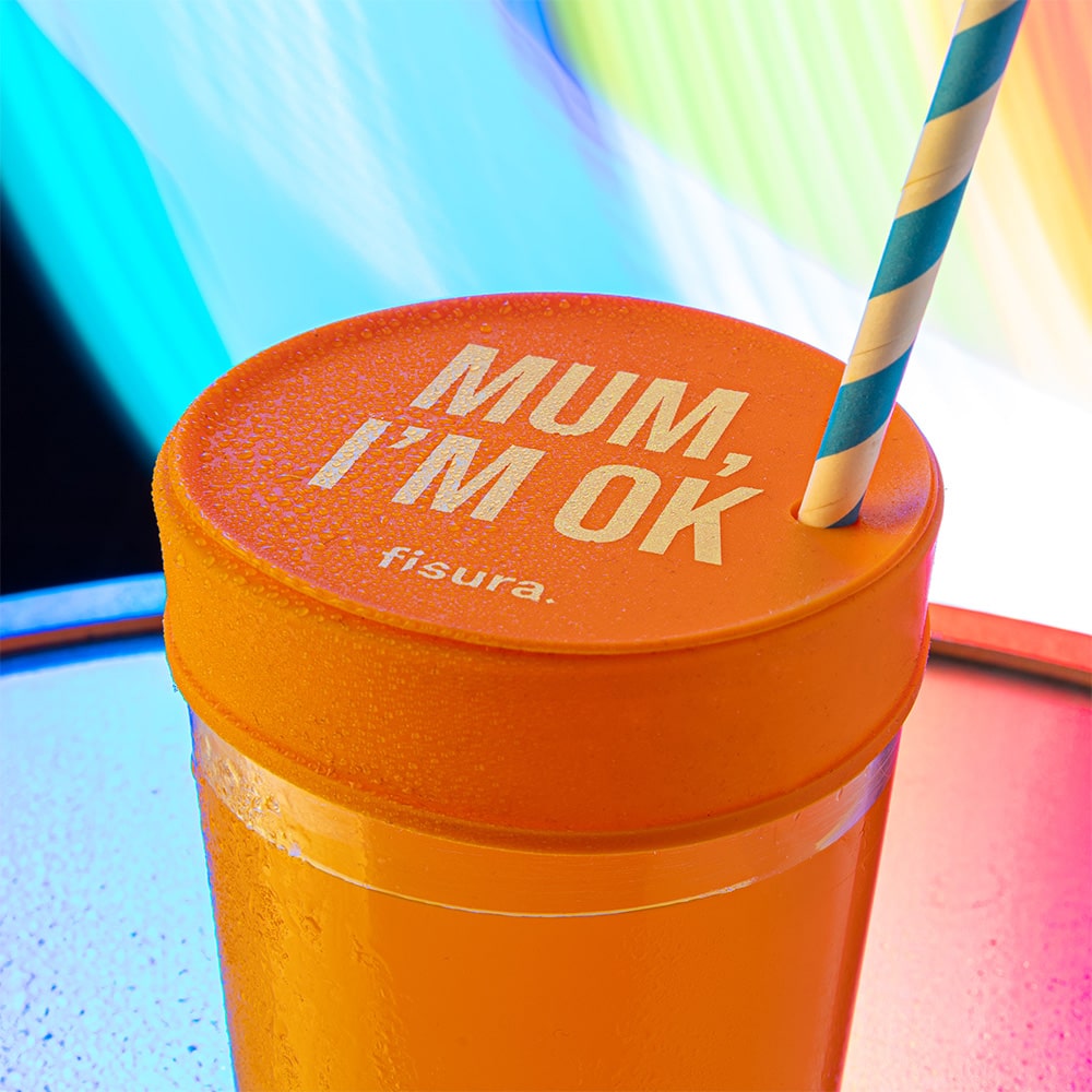 Tapa vasos antidroga “Mum I'm ok” 3 unidades