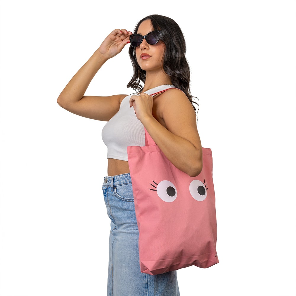 Tote bag original “ojos” rosa