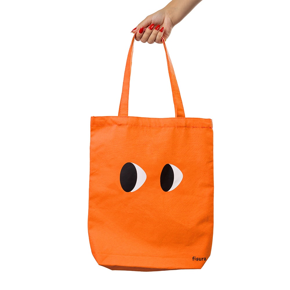 Tote bag original “ojos” naranja