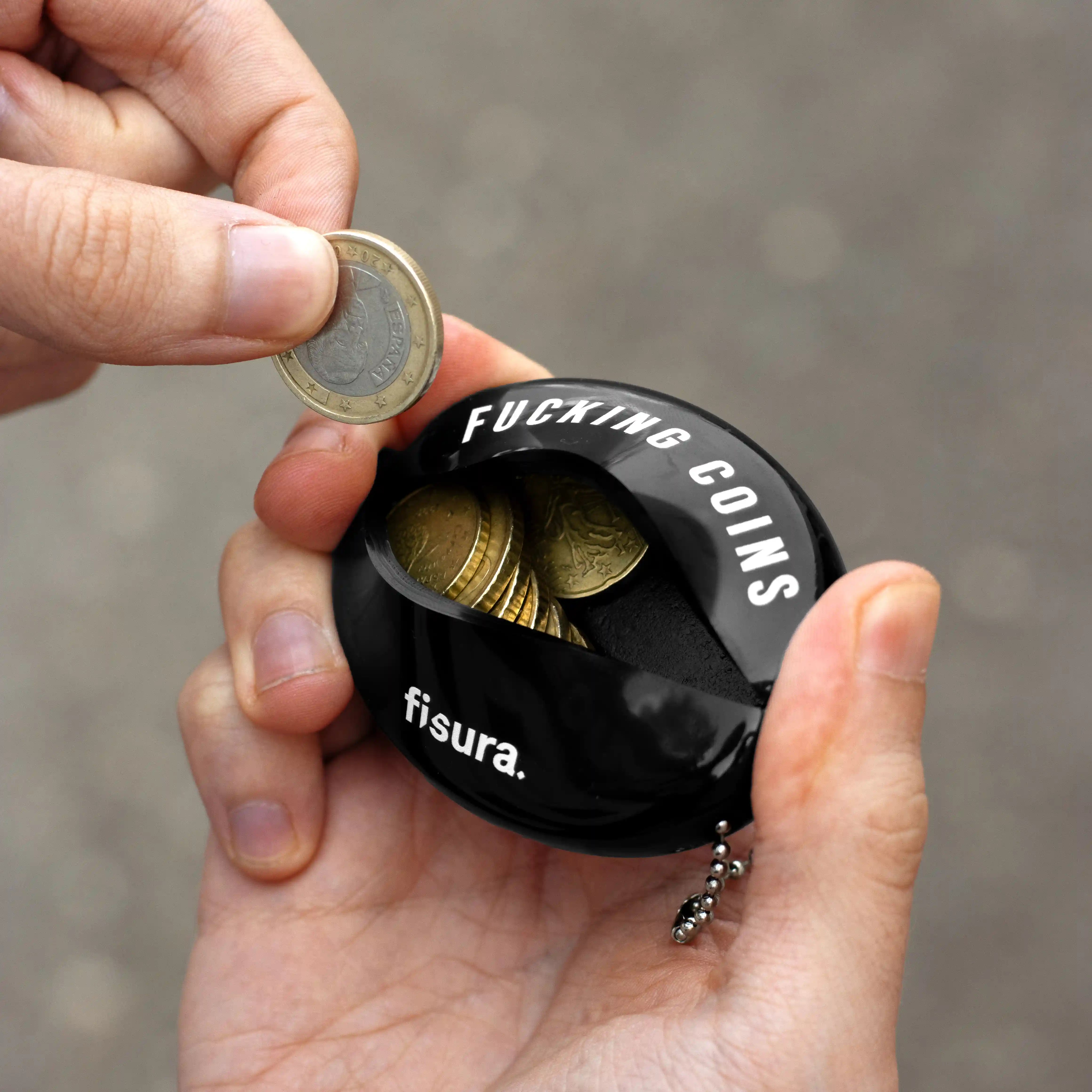 Monedero retro "Fucking coins" set de 5