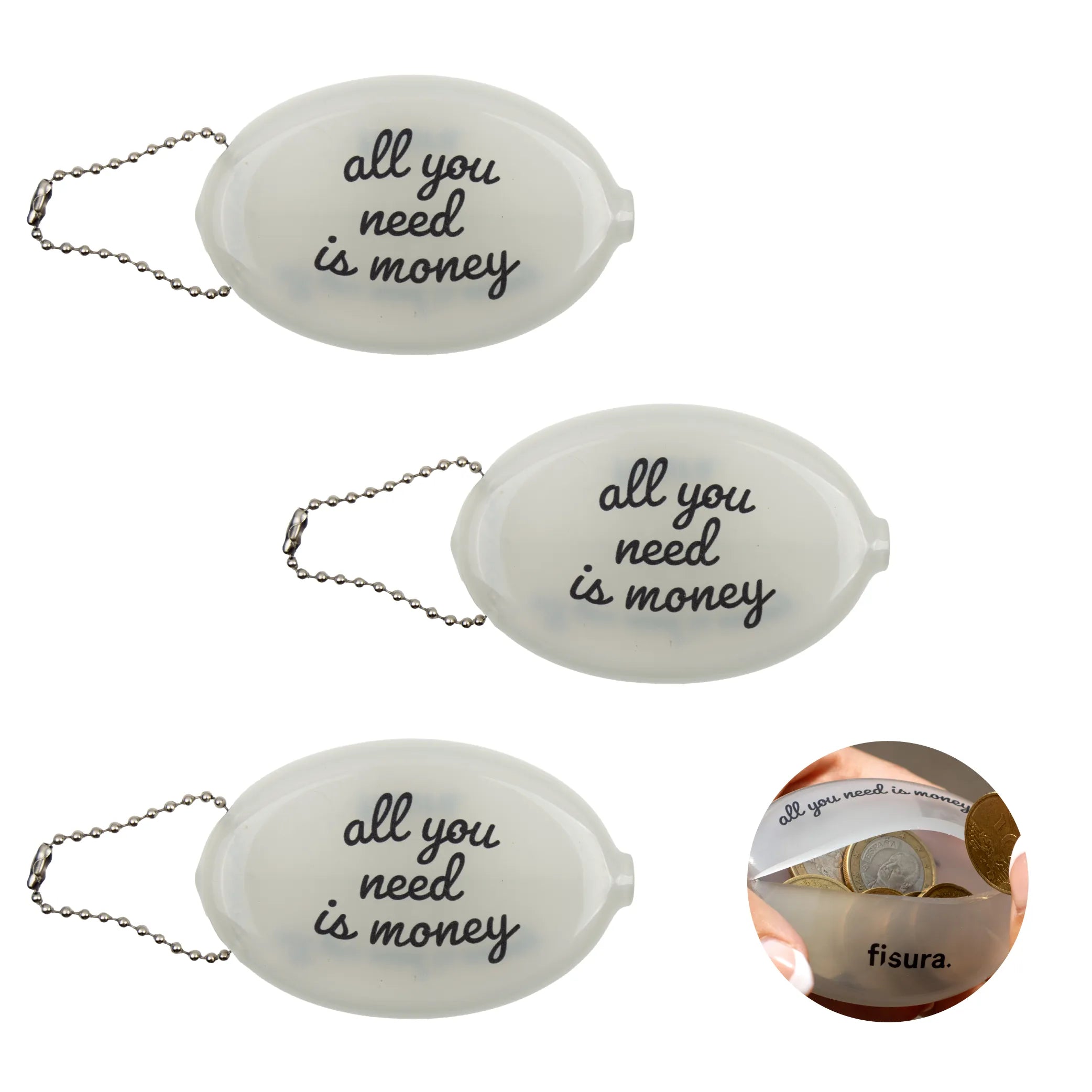 Monedero retro “All you need is money” set de 3