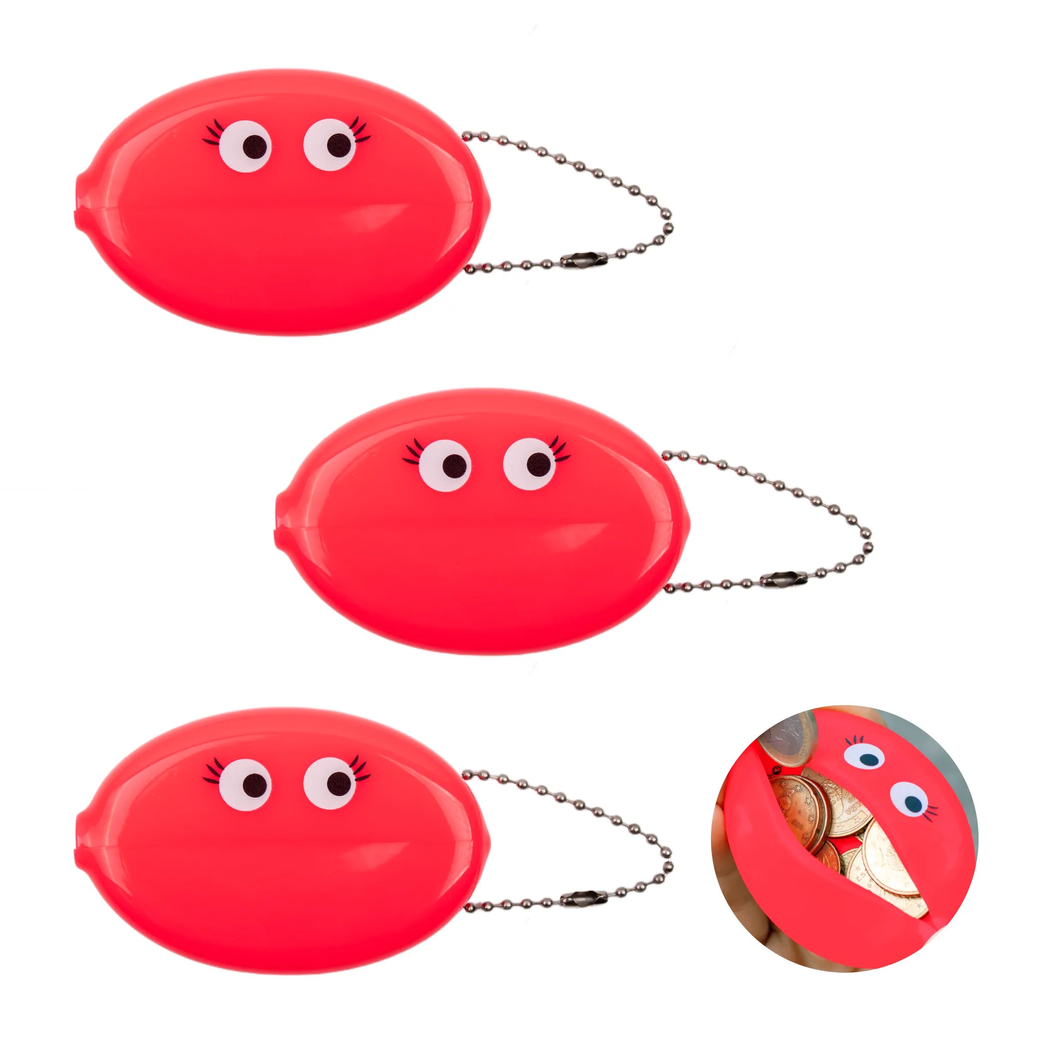 Monedero retro “Ojos” set de 3