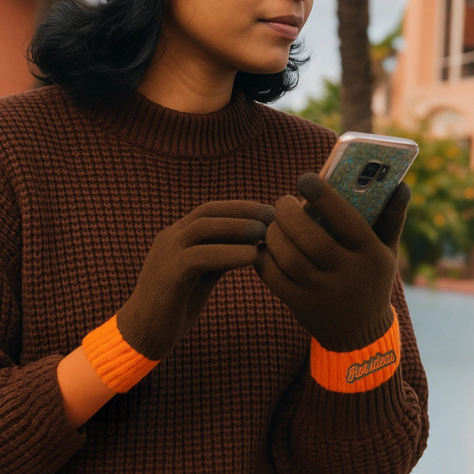 Guantes “Hot ideas” marron