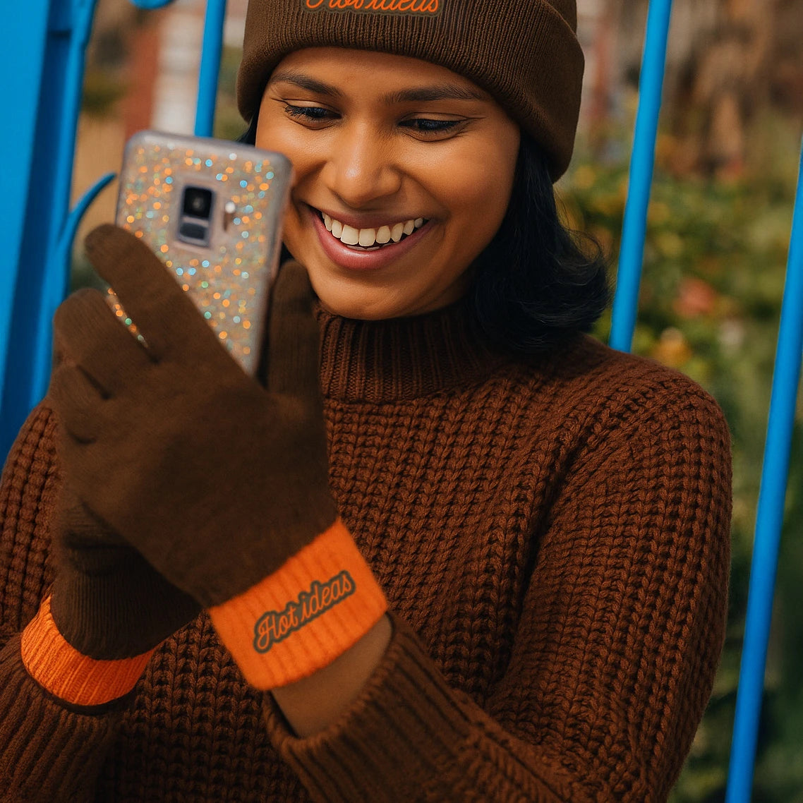 Guantes “Hot ideas” marron