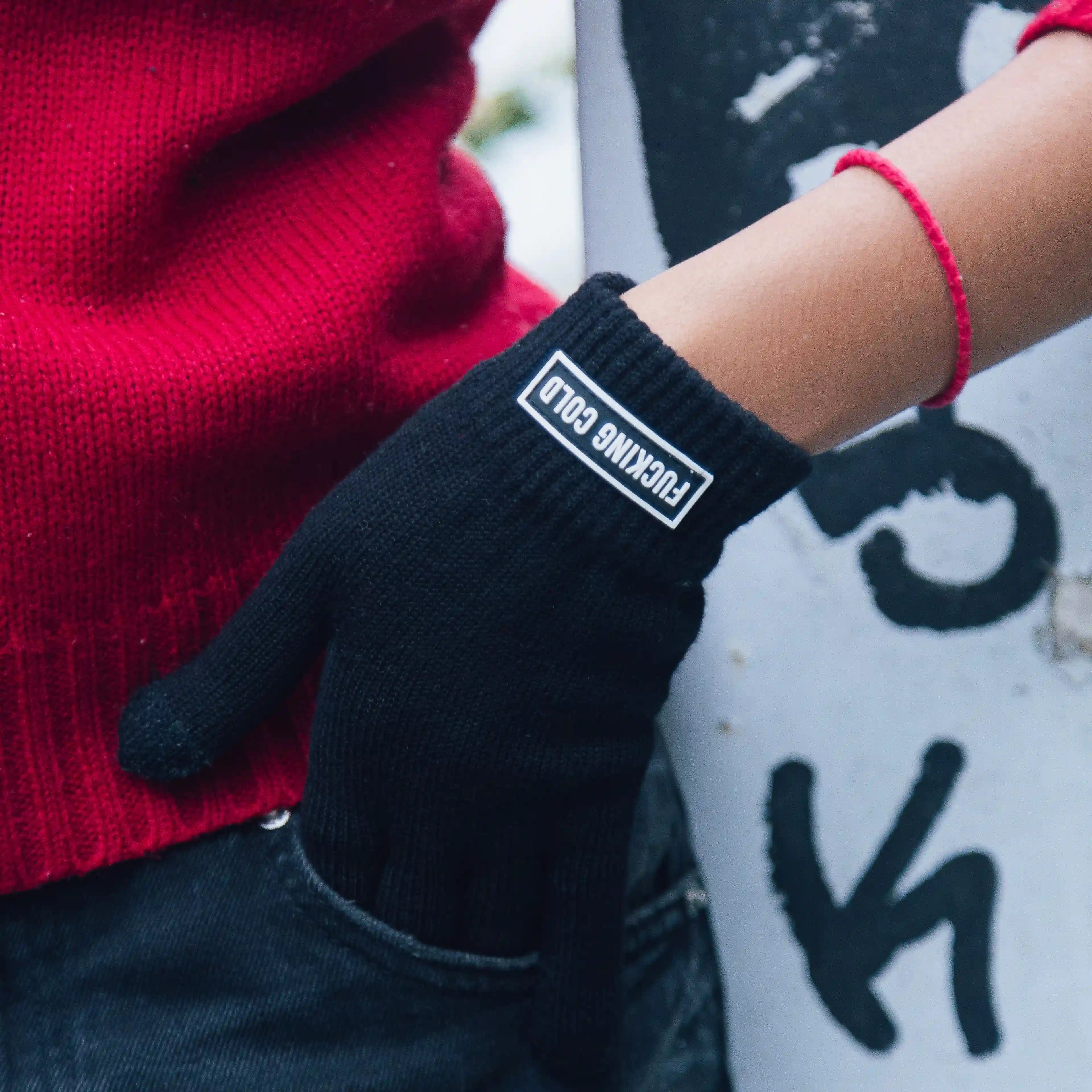 Guantes “Fucking cold” negro
