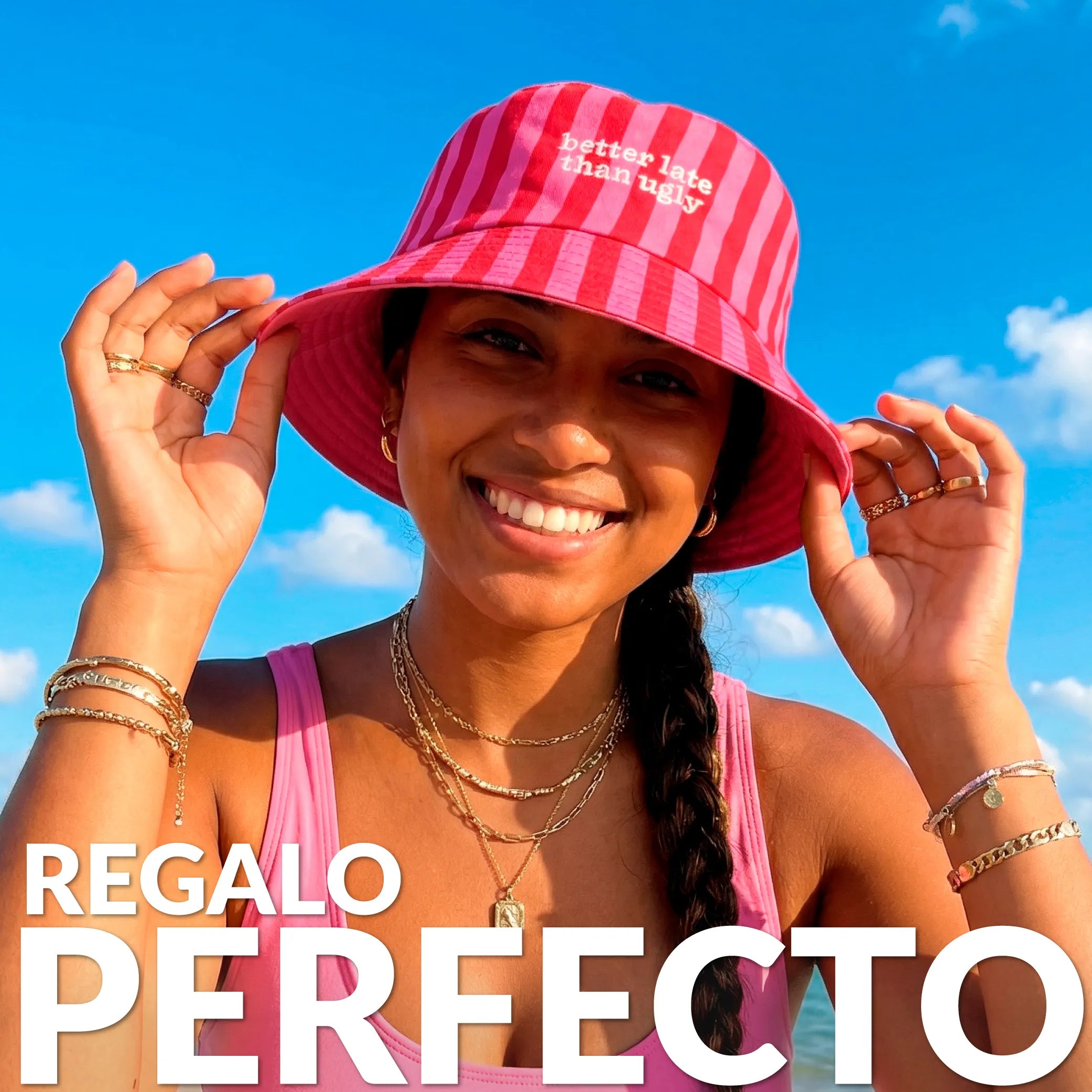 Gorro pescador “Better late than ugly”