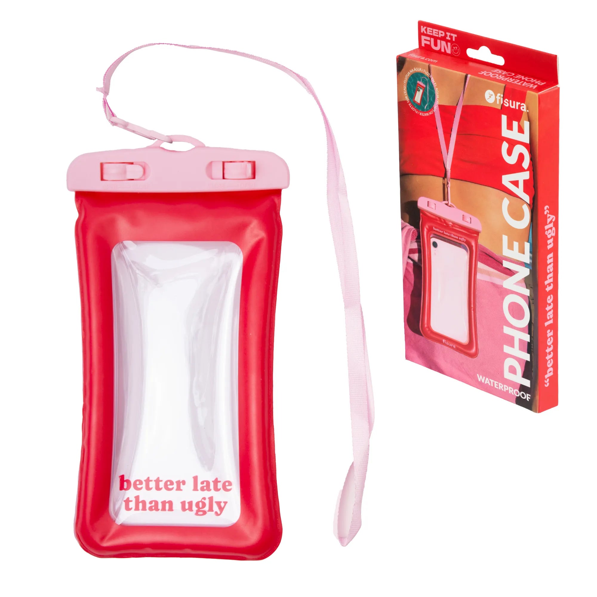 Funda móvil waterproof "Better late than ugly"
