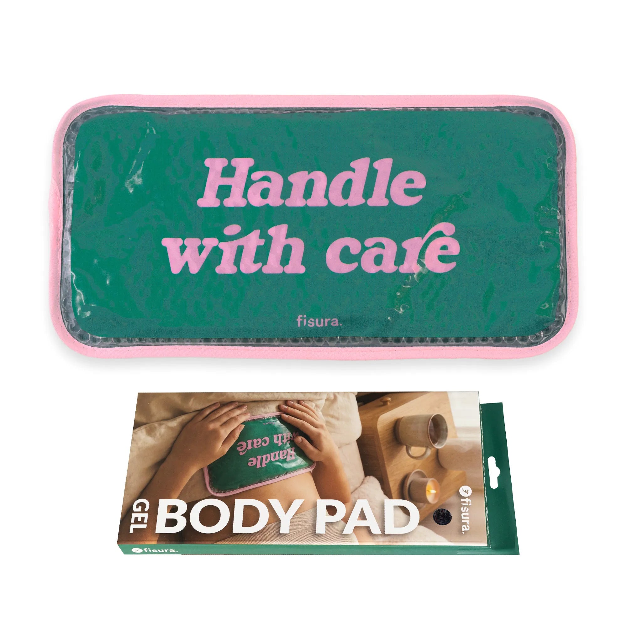 Almohadilla corporal de gel "Handle with care"