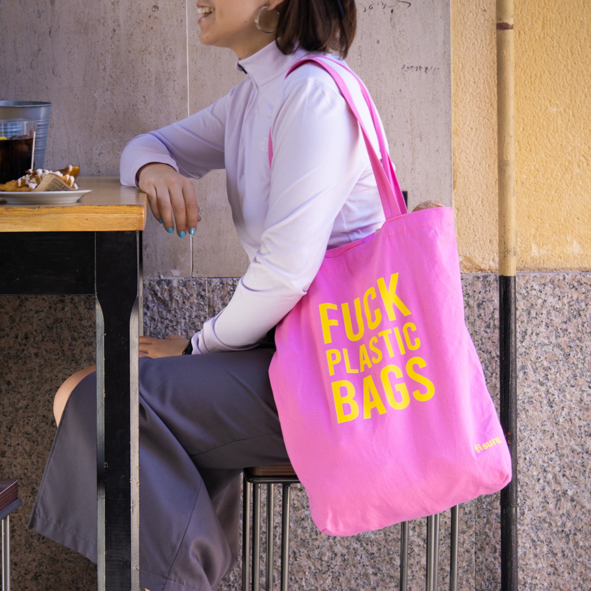 Tote bag original “fuck plastic bag