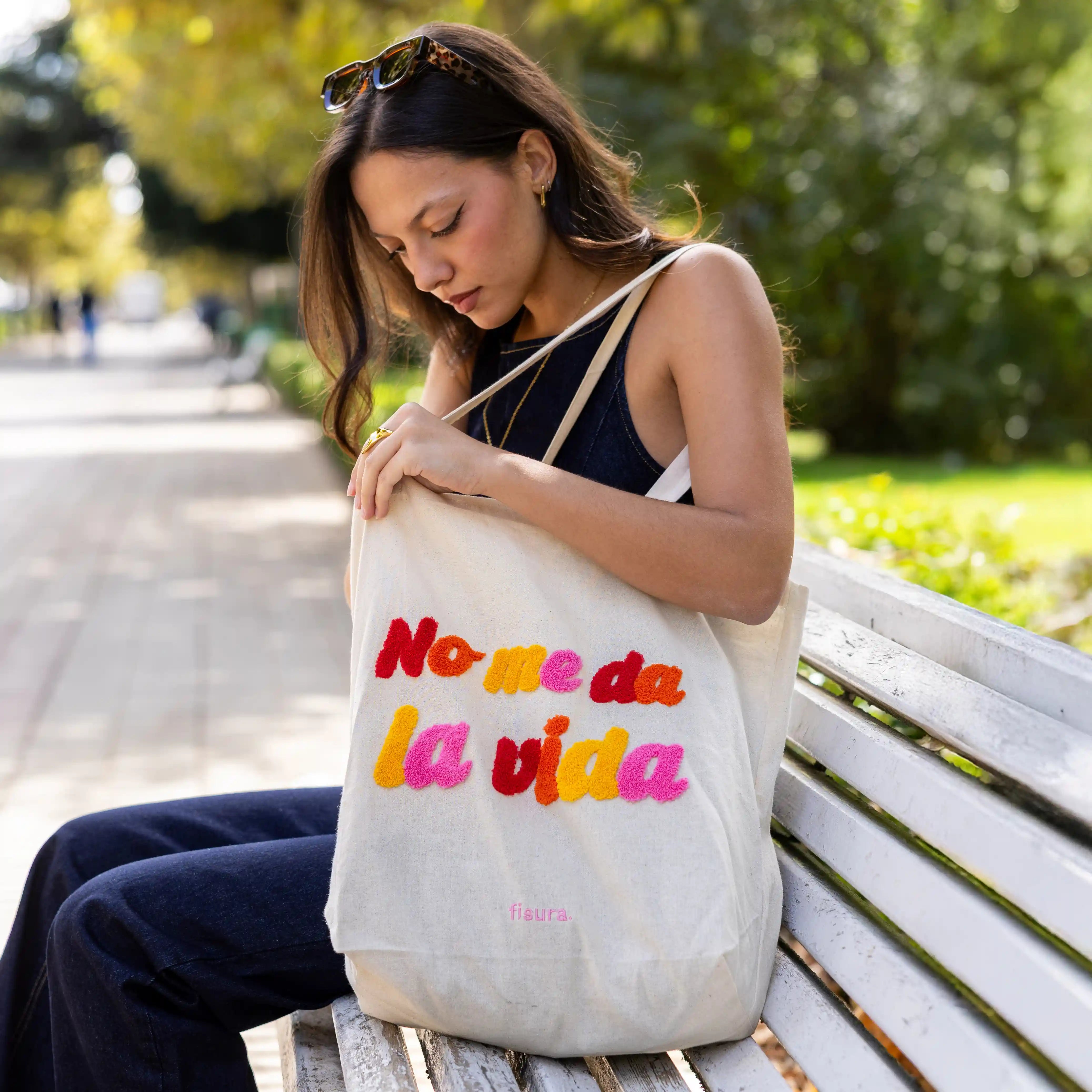 Tote bag borreguillo “No me da la vida”