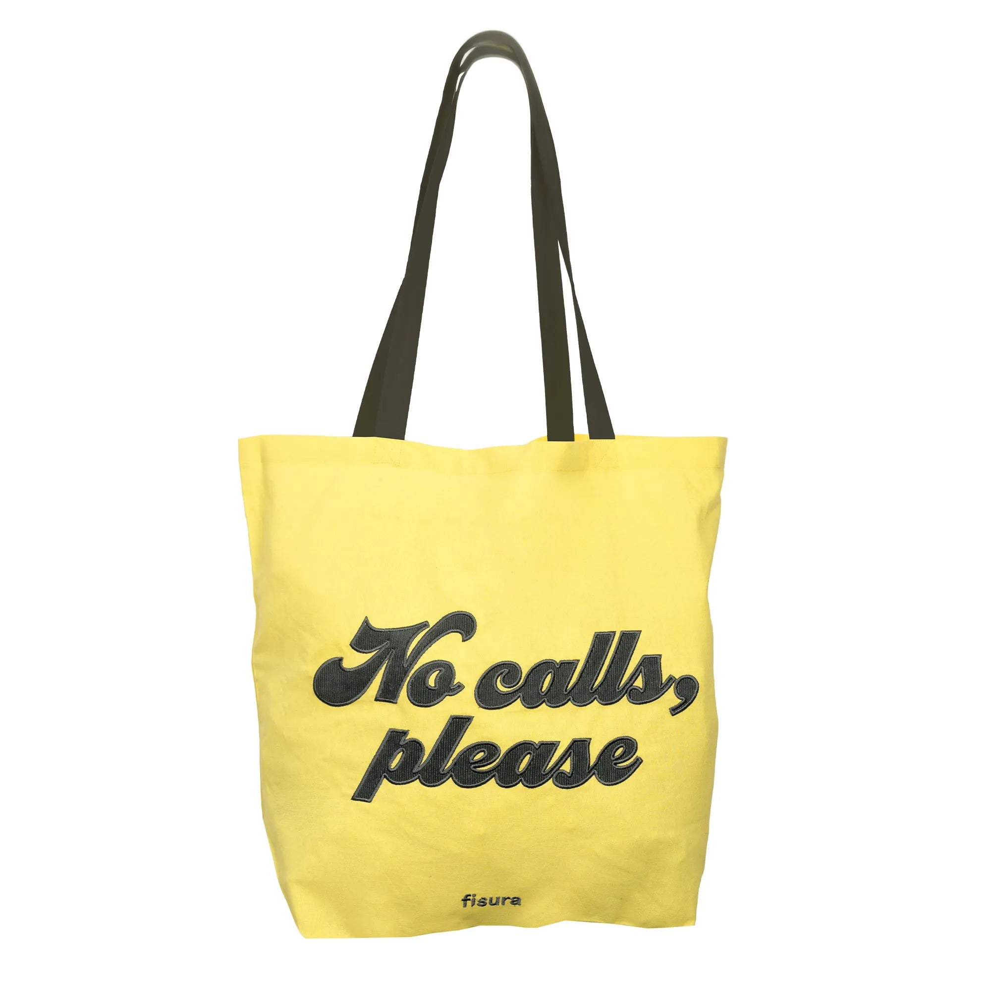 Tote bag pana “No calls, please”
