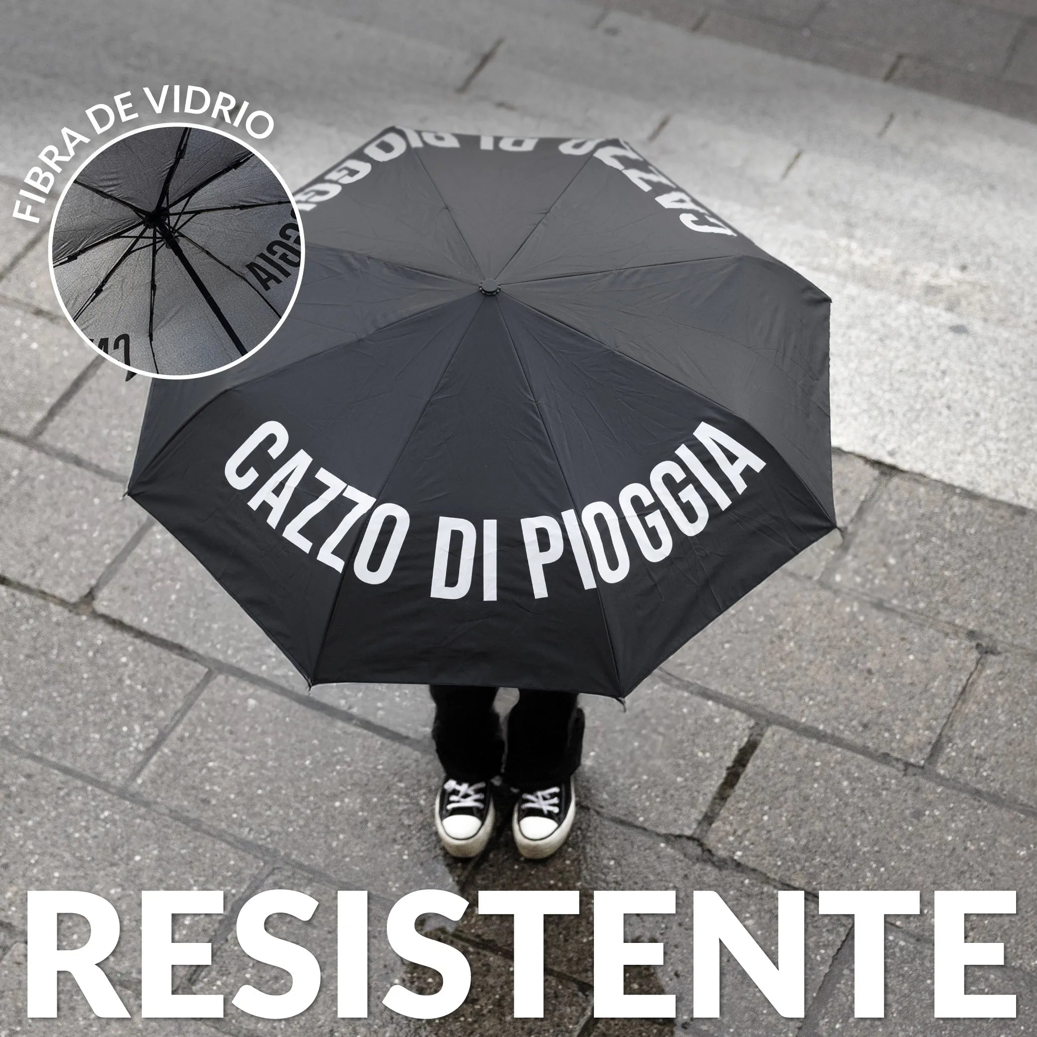 Paraguas plegable “Cazzo di pioggia”