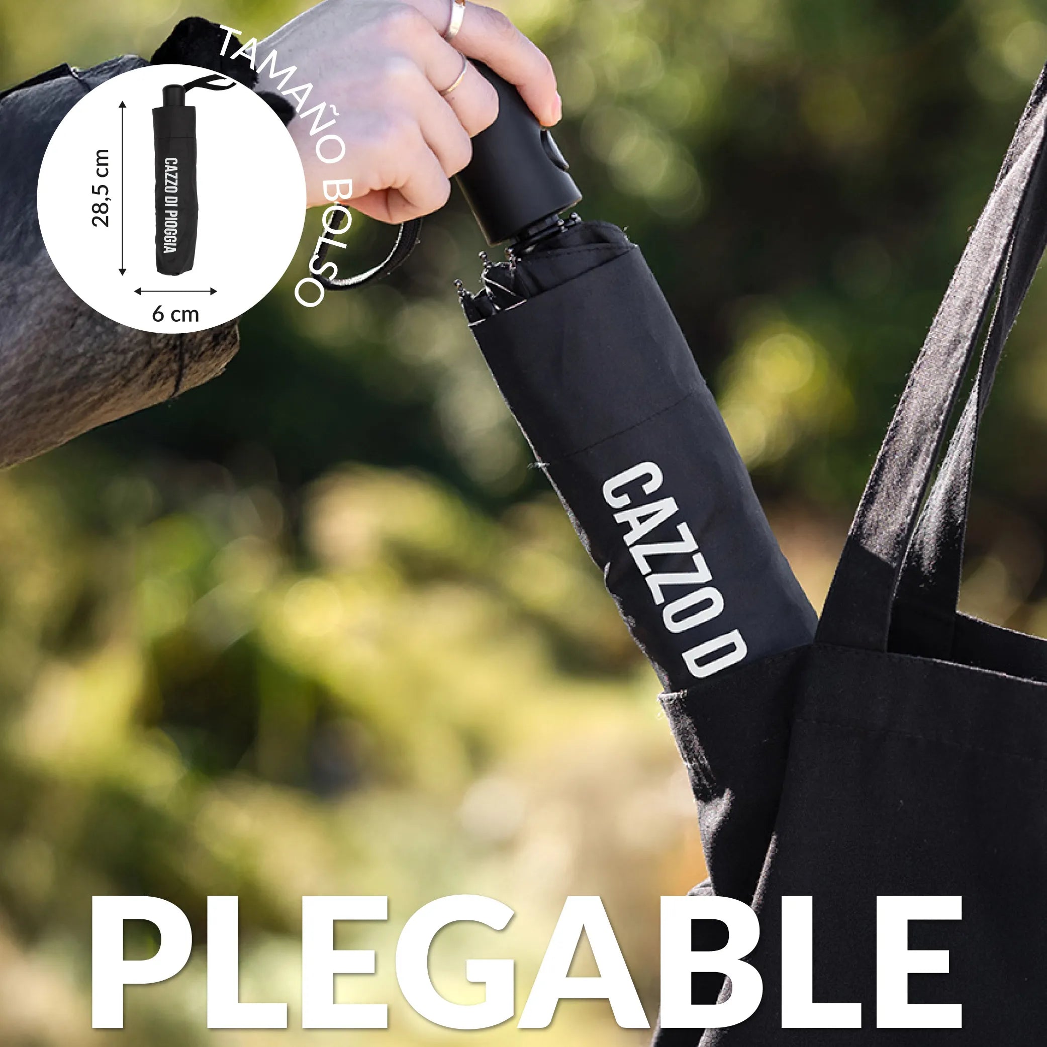 Paraguas plegable “Cazzo di pioggia”