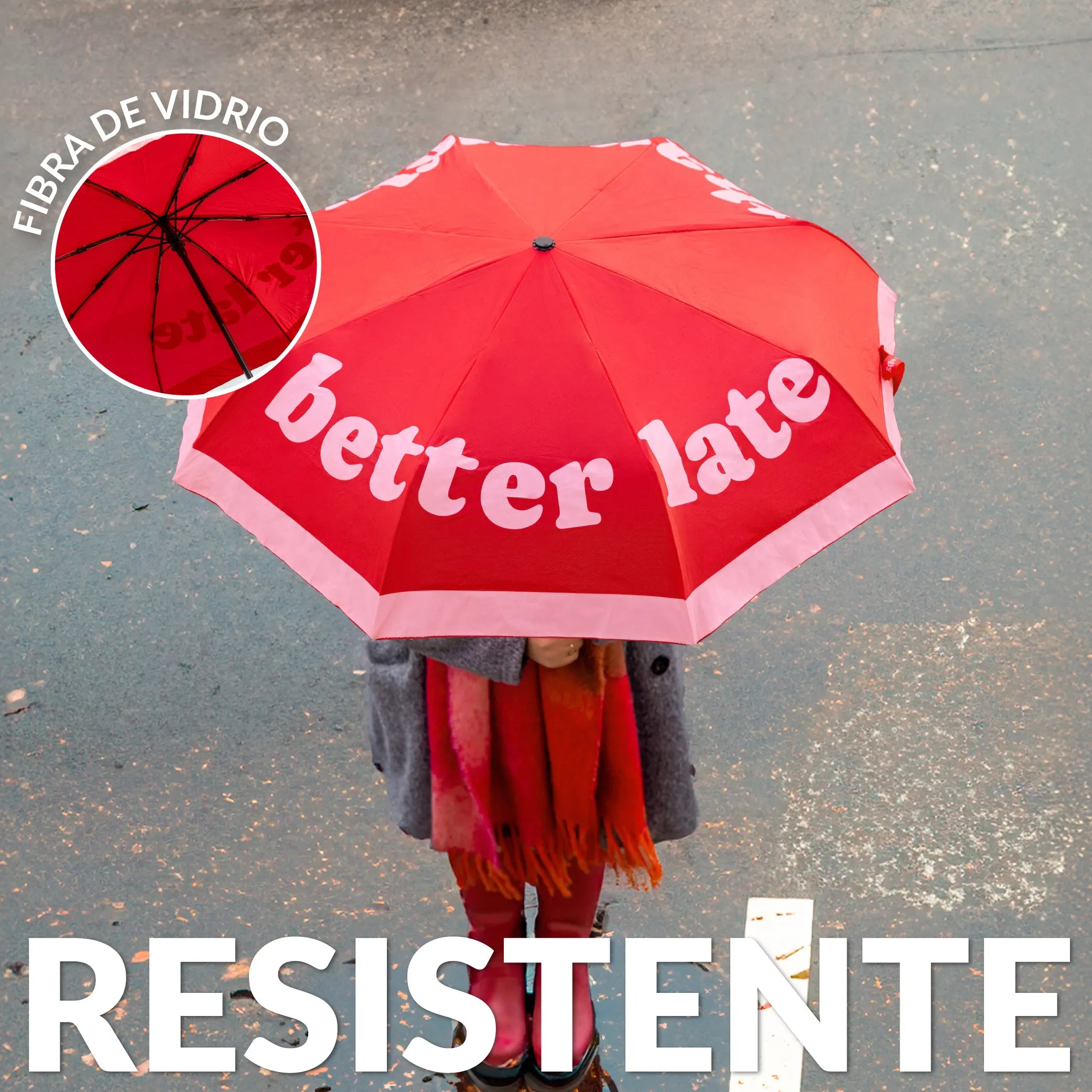 Paraguas plegable “Better late than ugly”