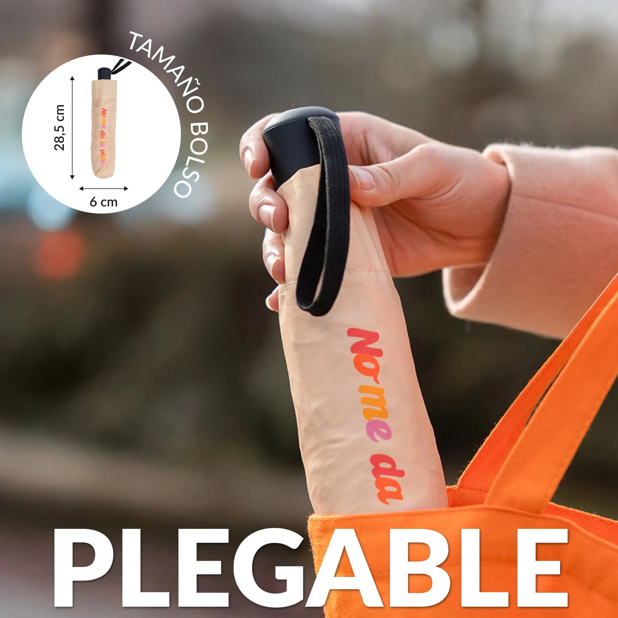 Paraguas plegable “No me da la vida”