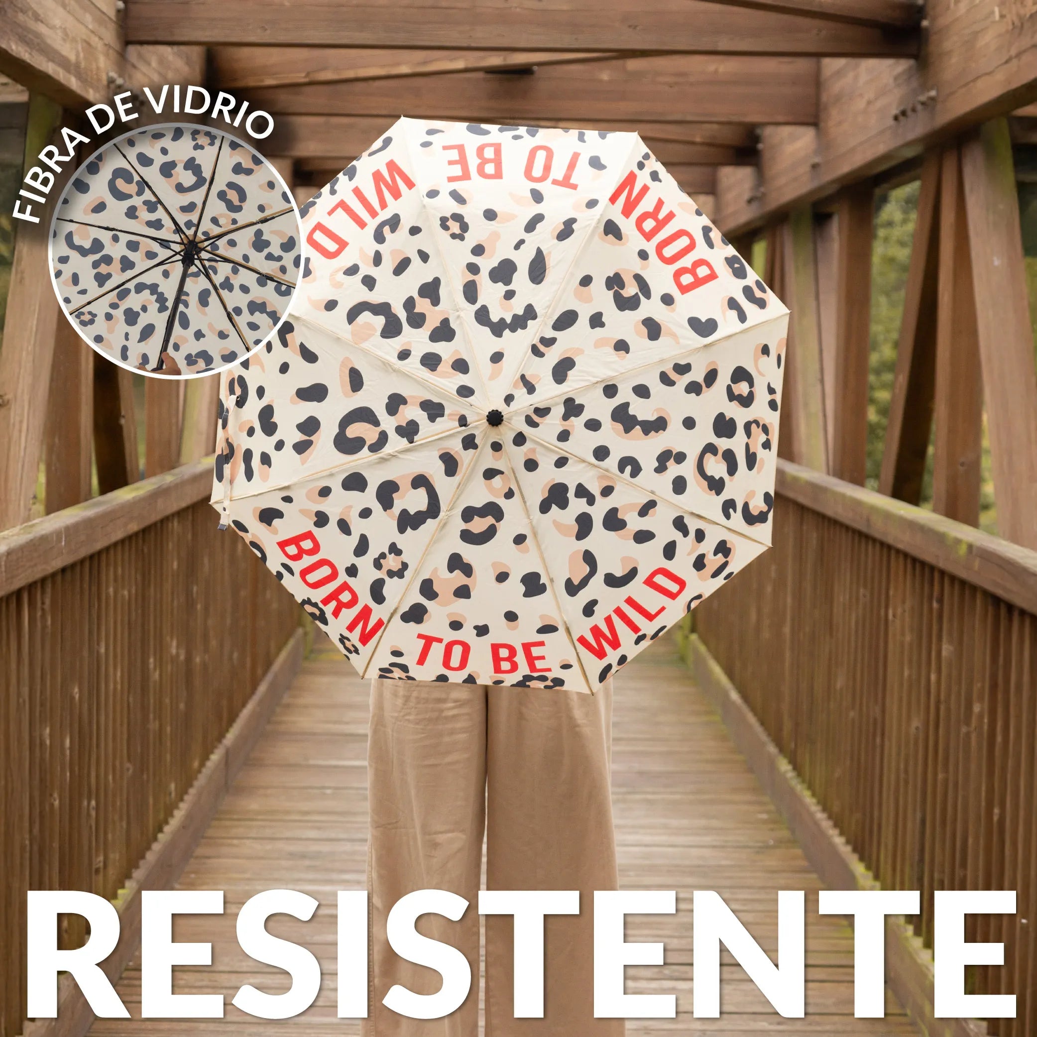 Paraguas plegable “Born to be wild”