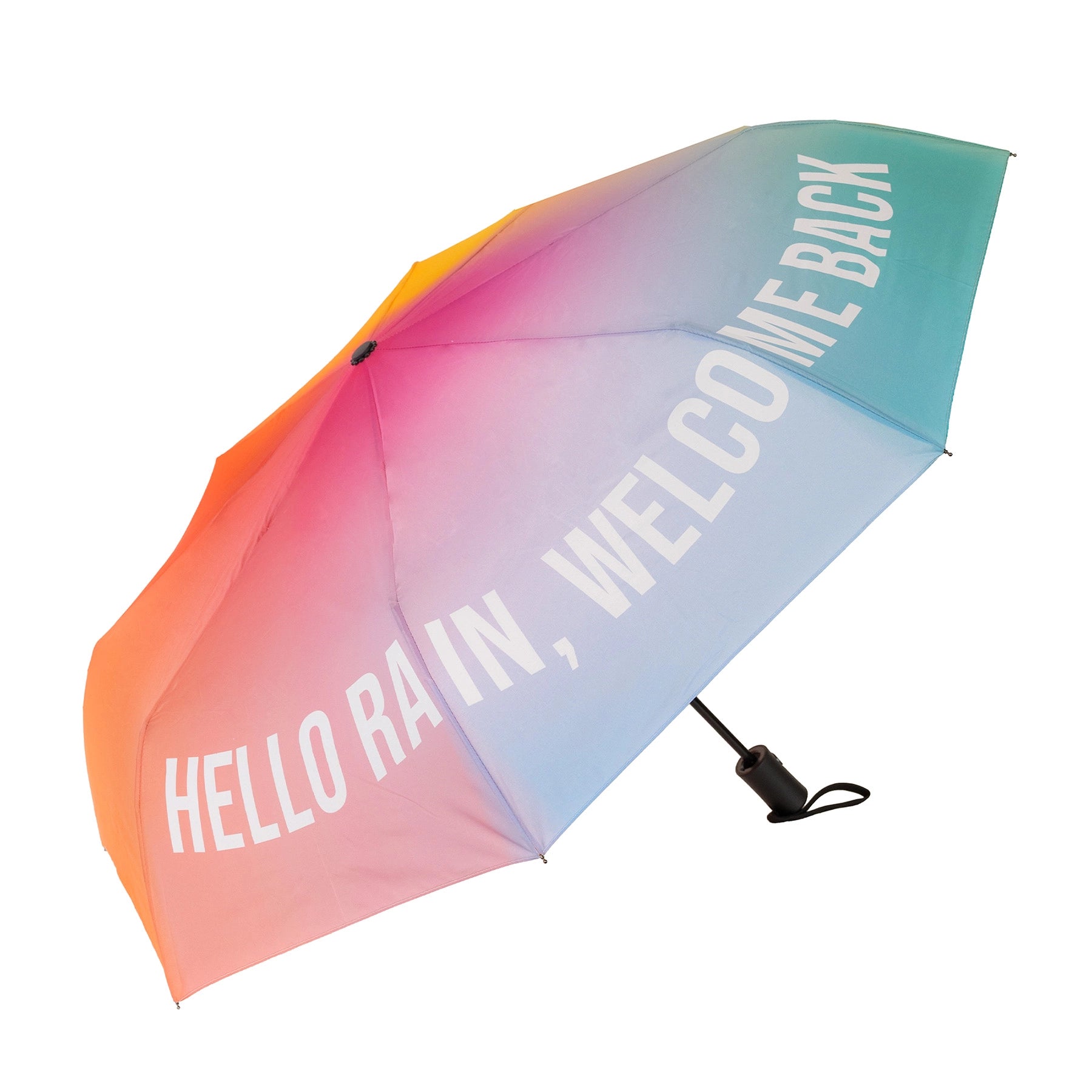 Paraguas plegable “Hello rain, welcome back”