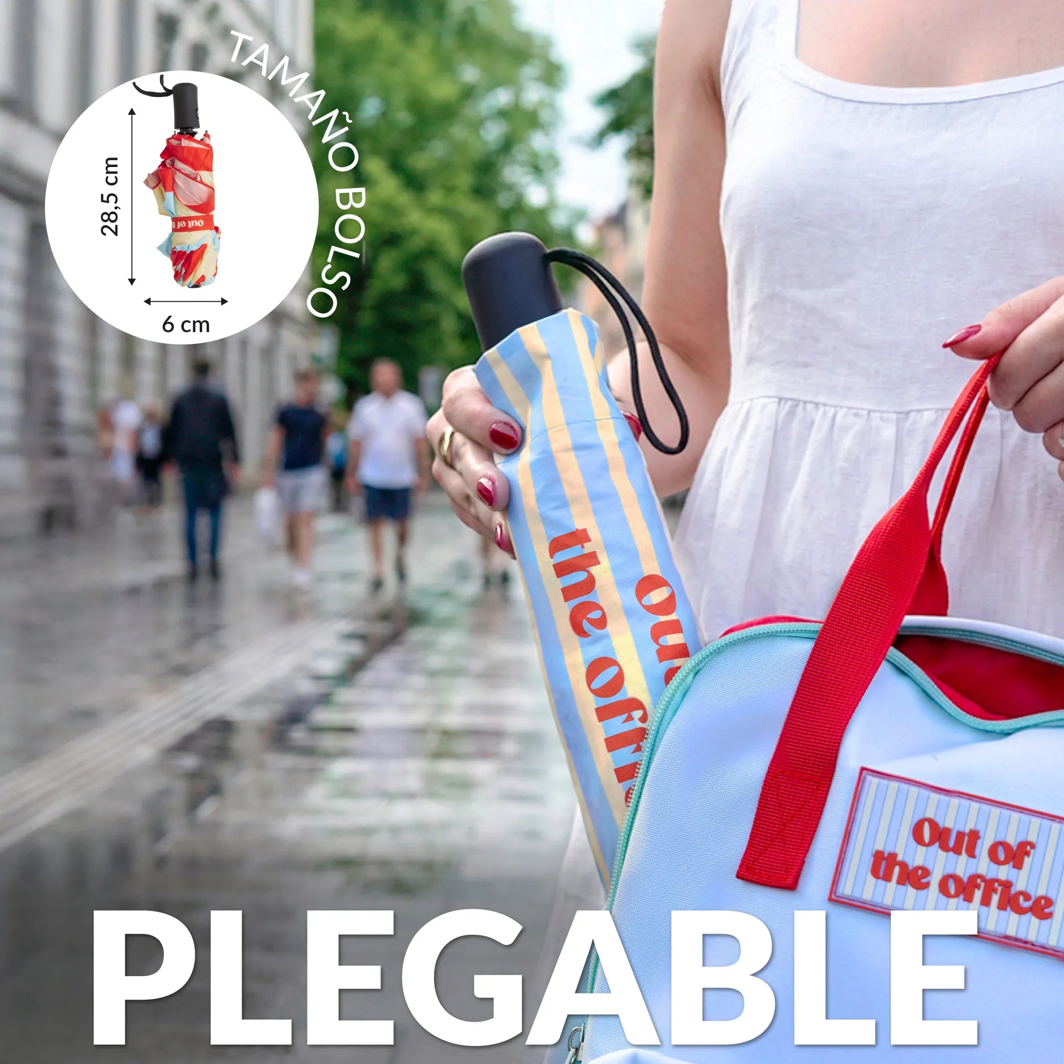 Paraguas plegable "Out of the office"