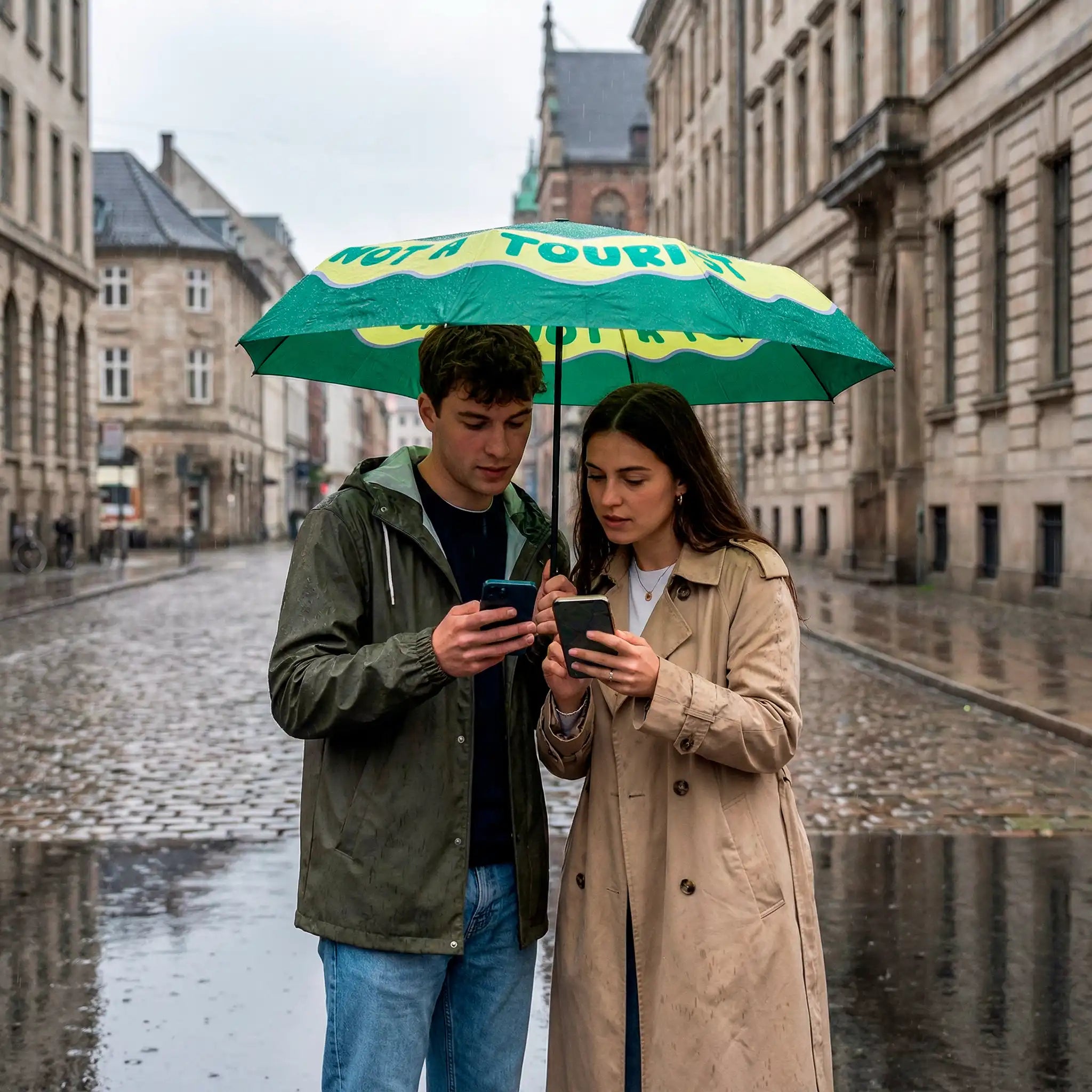 Paraguas plegable "I'm not a tourist"