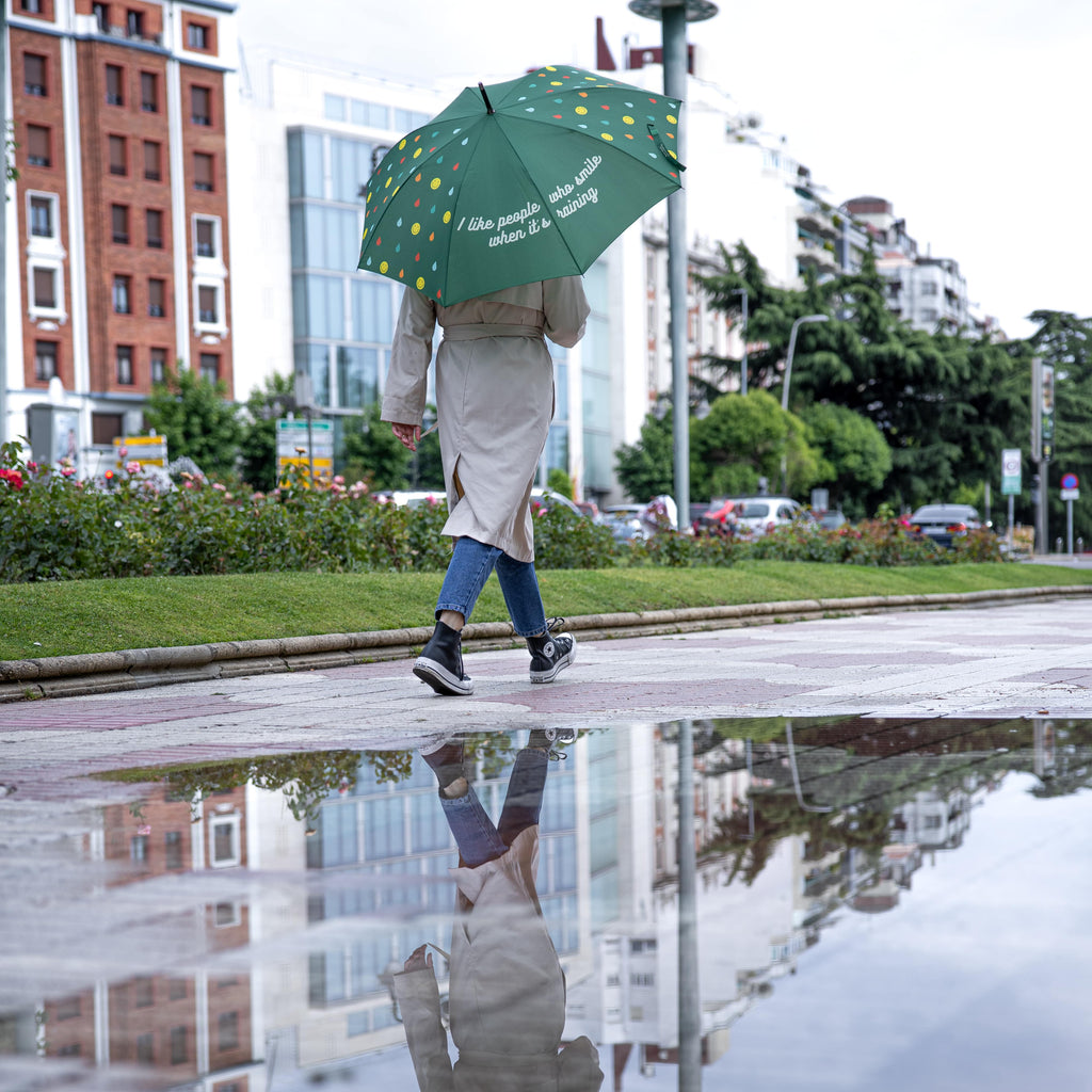 Paraguas "I like people who smile when it's raining"