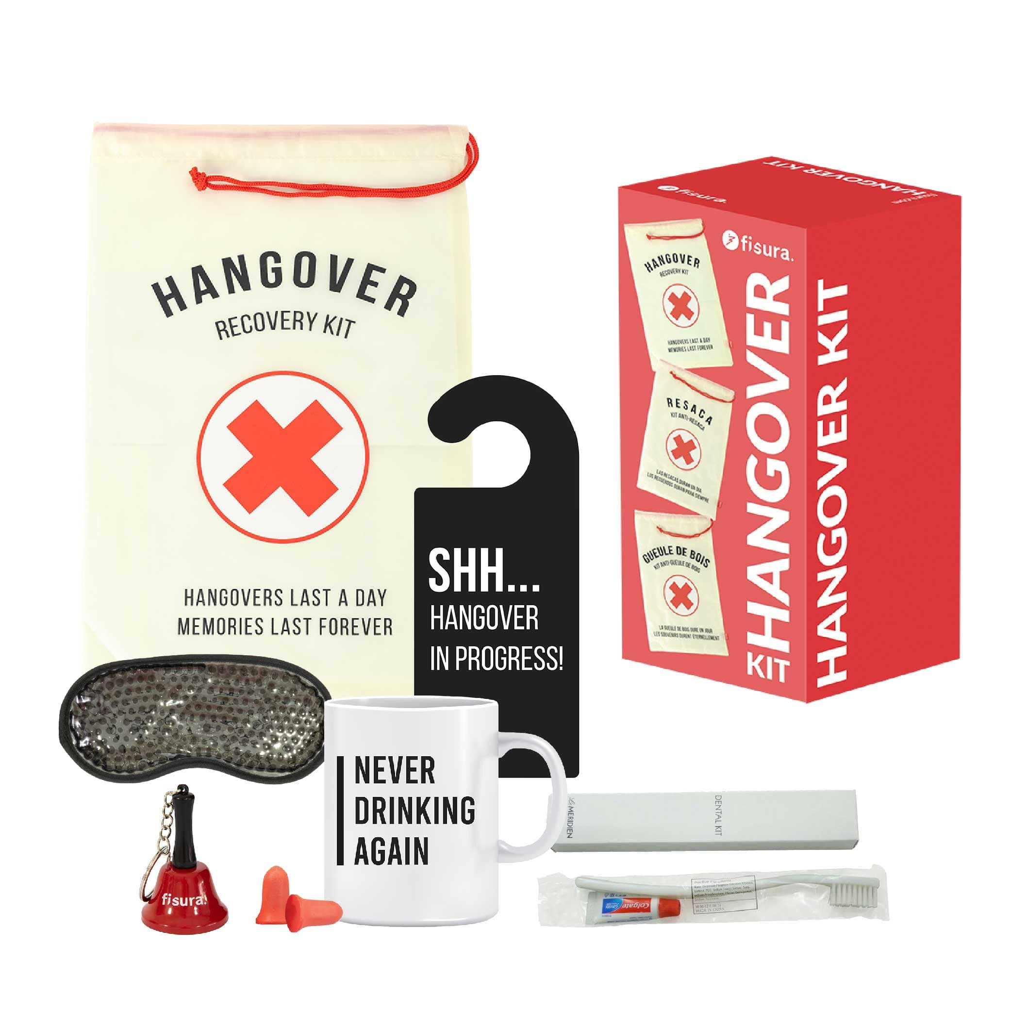 Kit de resaca en inglés "Hangover kit"