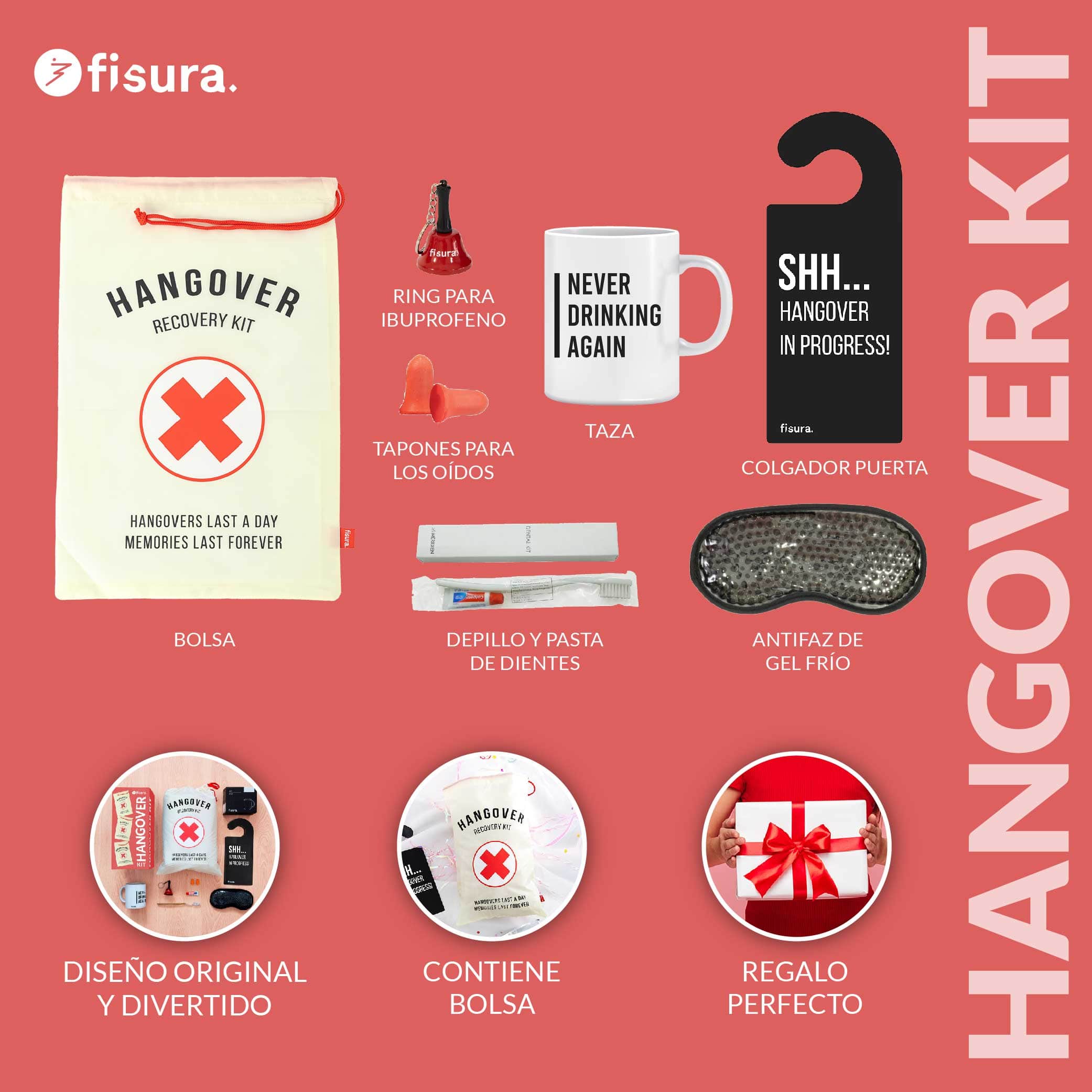 Kit de resaca en inglés "Hangover kit"