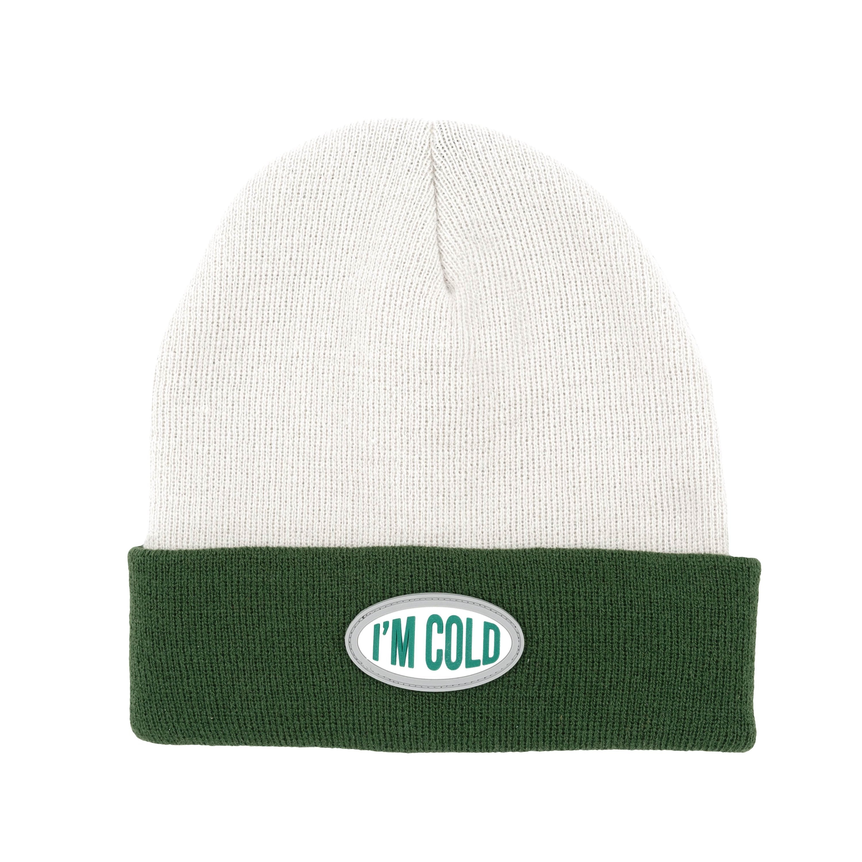 Gorro "I'm cold" gris y verde