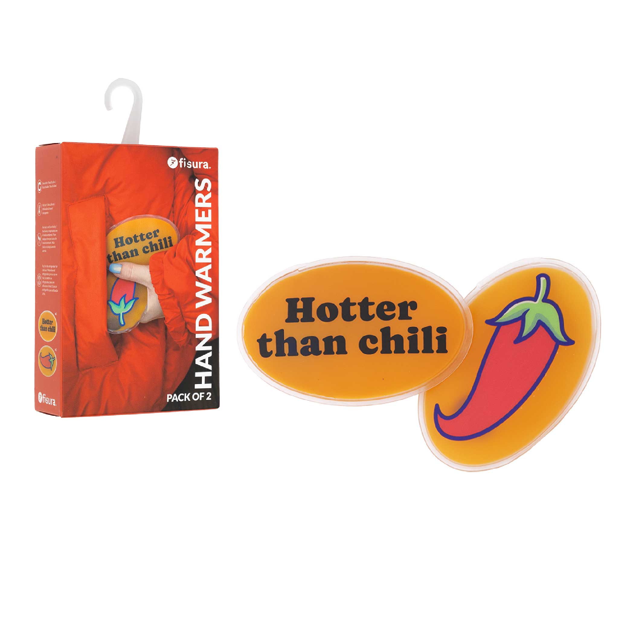 Pack de 2 calentadores de manos “hotter than chili”