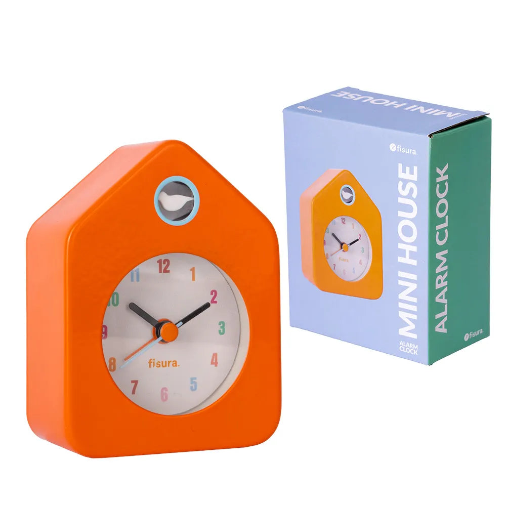 Sveglia casetta mini arancione