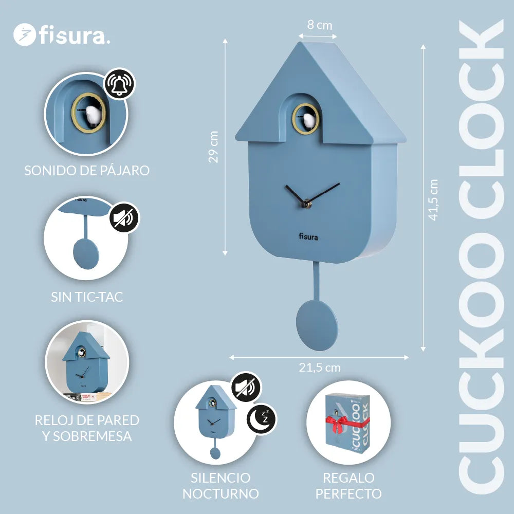 Reloj Cuco Casita Azul