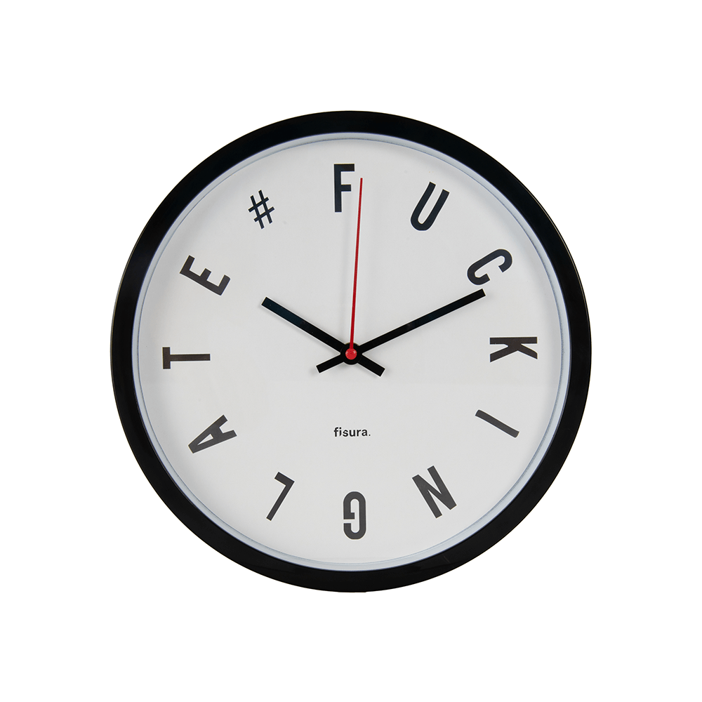 Reloj "Fucking Late" Blanco