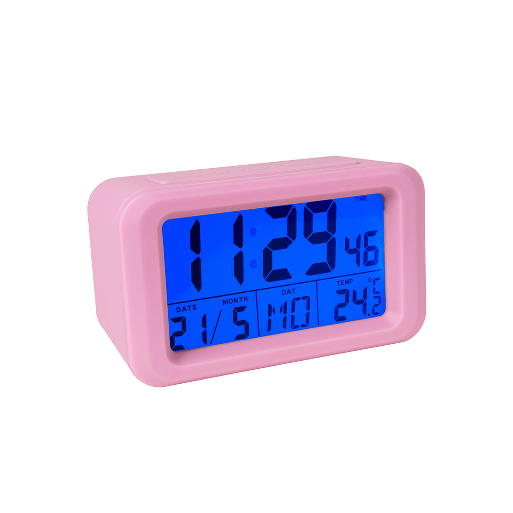Reloj despertador digital Rosa